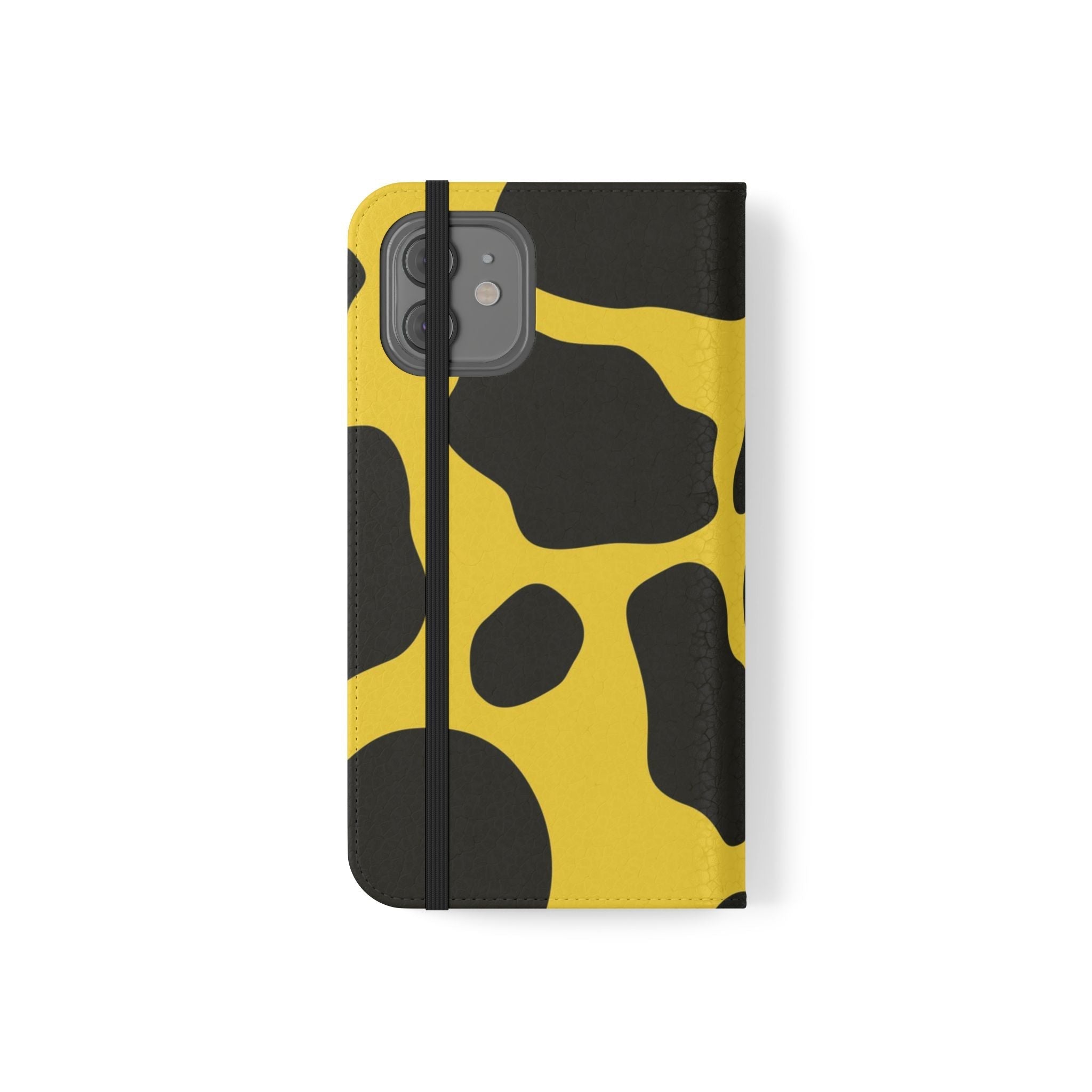Yellow and Black Cow Print Phone Case, Artsulli - Art is Long, Life is Short, Phone Case, , , , , , ,