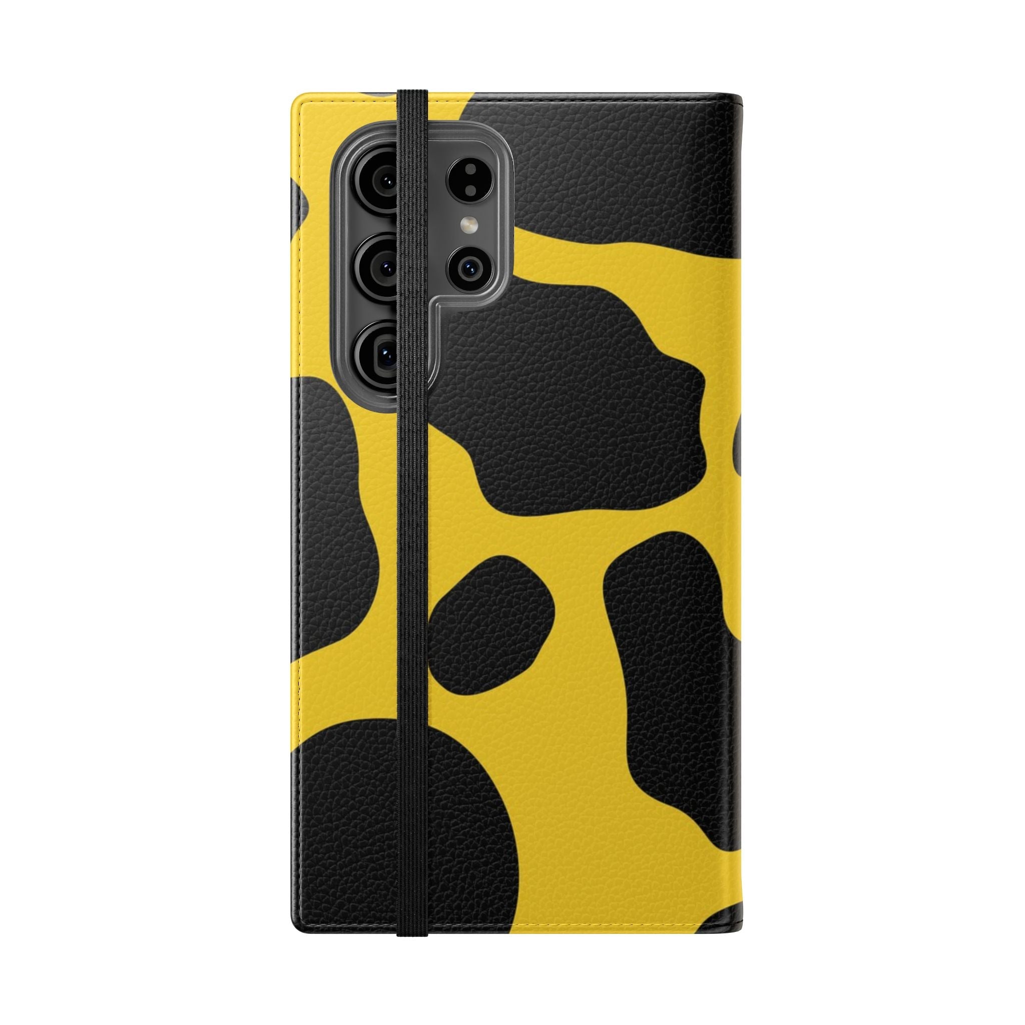 Yellow and Black Cow Print Phone Case, Artsulli - Art is Long, Life is Short, Phone Case, , , , , , ,