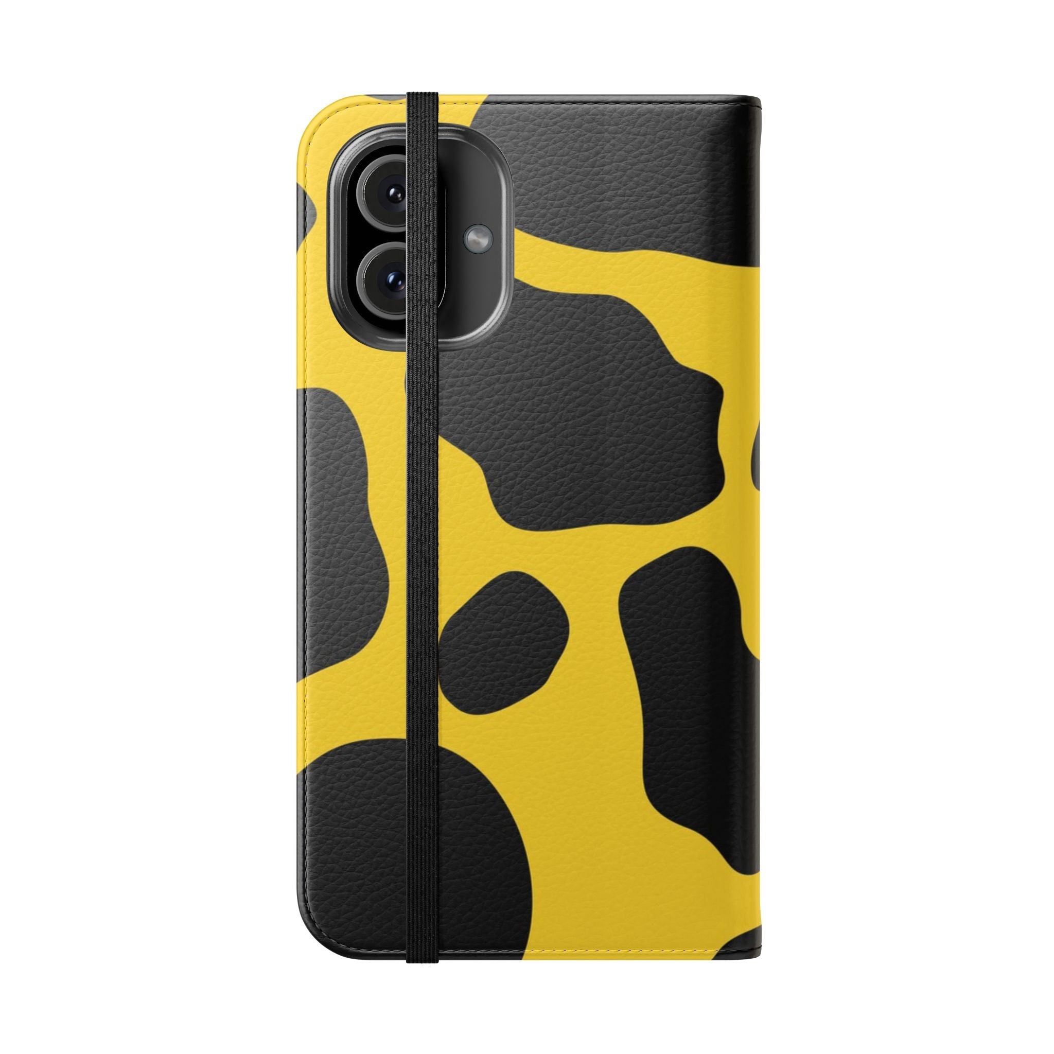 Yellow and Black Cow Print Phone Case, Artsulli - Art is Long, Life is Short, Phone Case, , , , , , ,