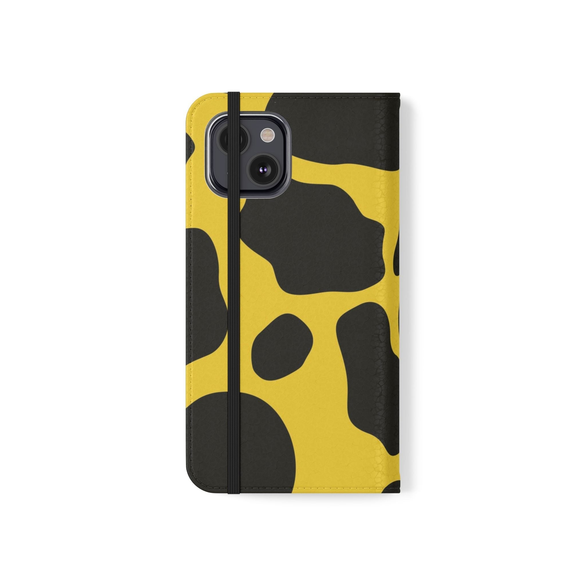 Yellow and Black Cow Print Phone Case, Artsulli - Art is Long, Life is Short, Phone Case, , , , , , ,