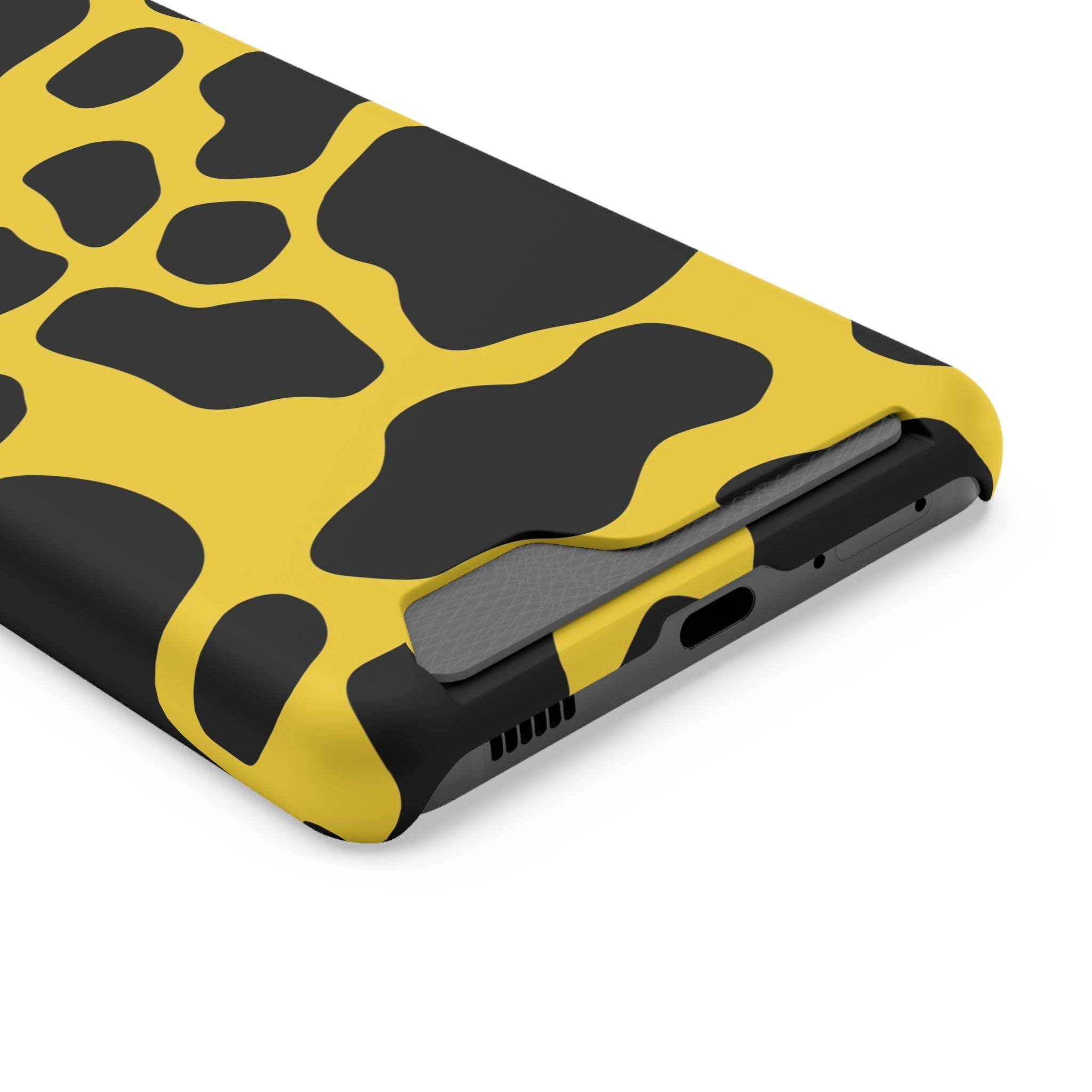 Yellow and Black Cow Print Phone Case, Artsulli - Art is Long, Life is Short, Phone Case, , , , , , ,