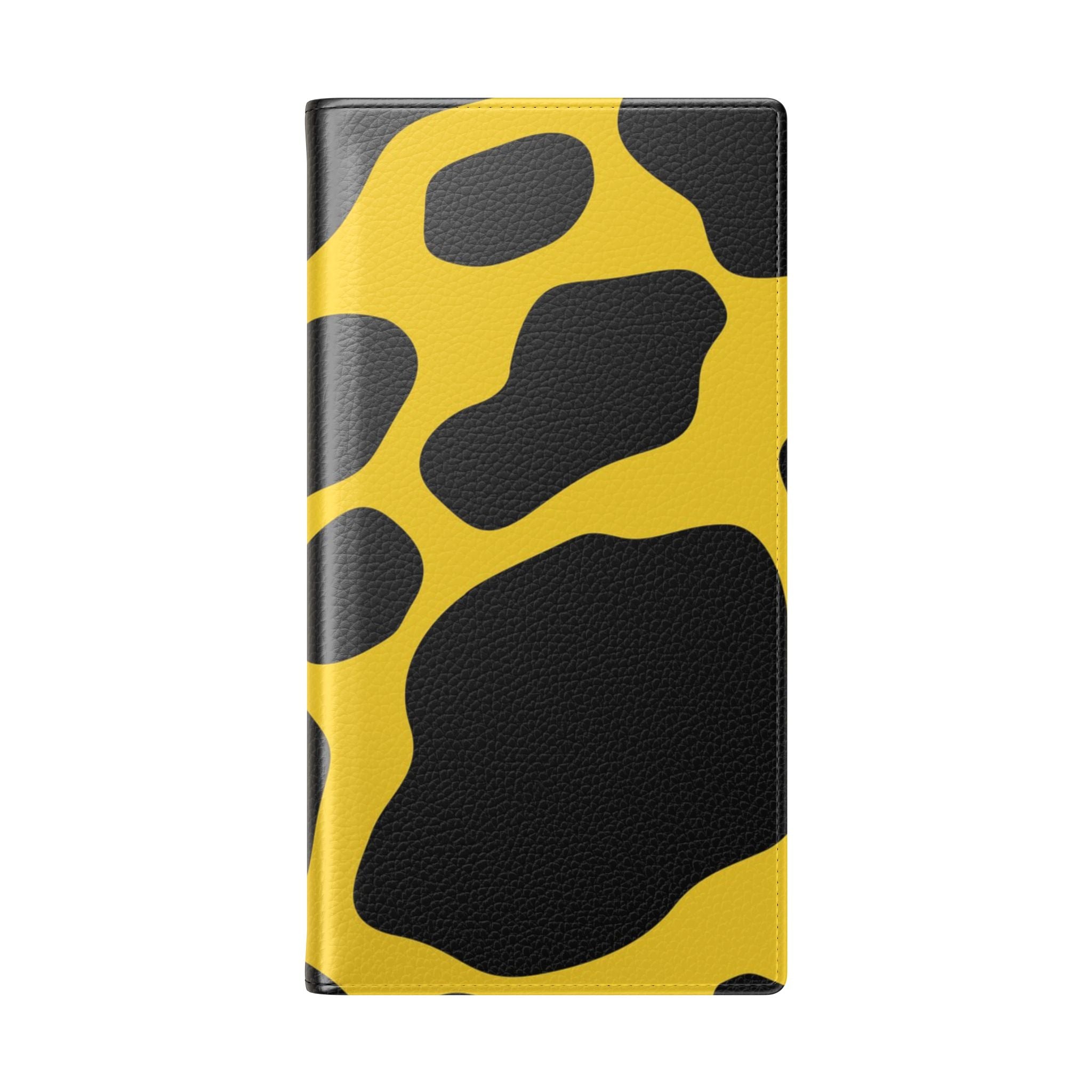 Yellow and Black Cow Print Phone Case, Artsulli - Art is Long, Life is Short, Phone Case, , , , , , ,