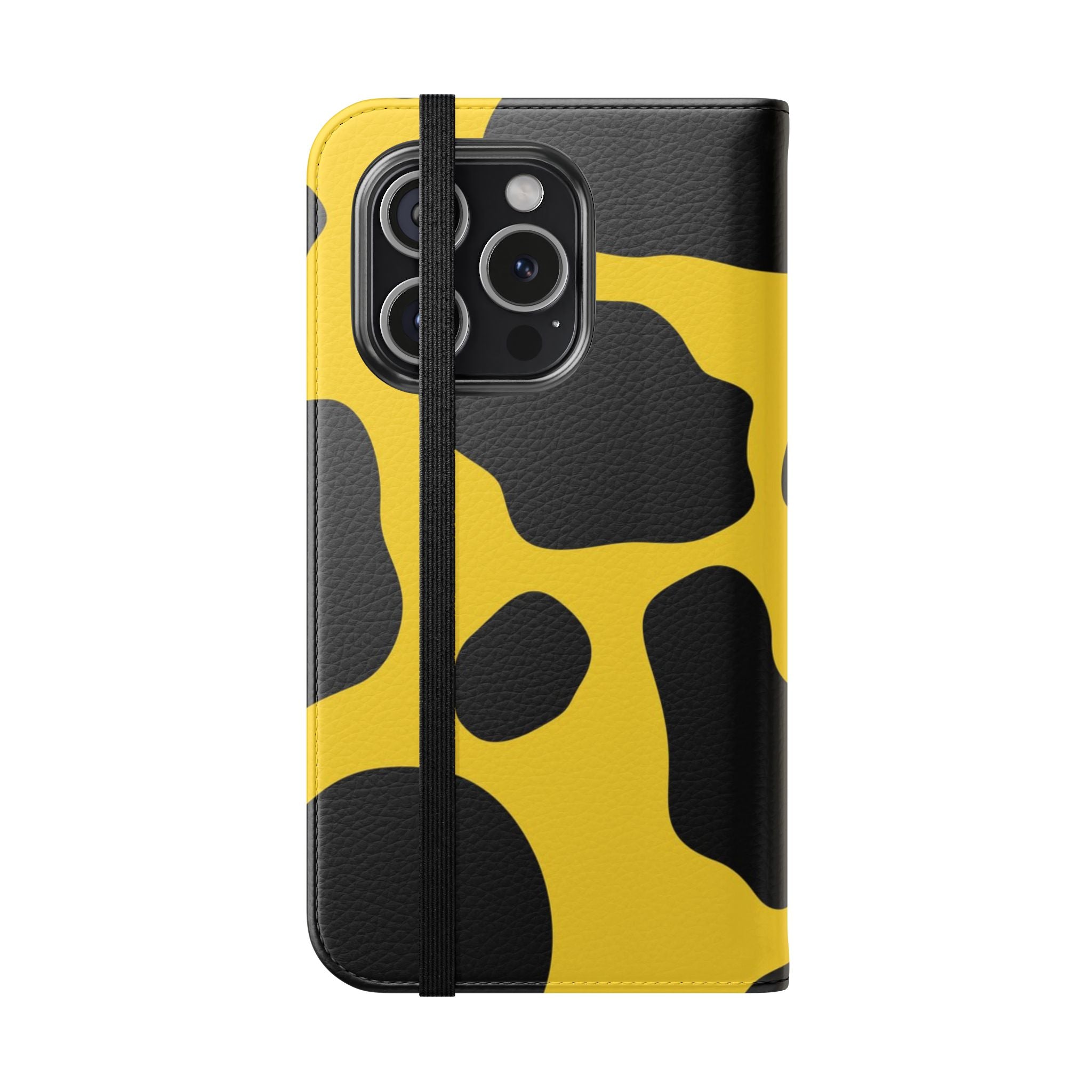 Yellow and Black Cow Print Phone Case, Artsulli - Art is Long, Life is Short, Phone Case, , , , , , ,