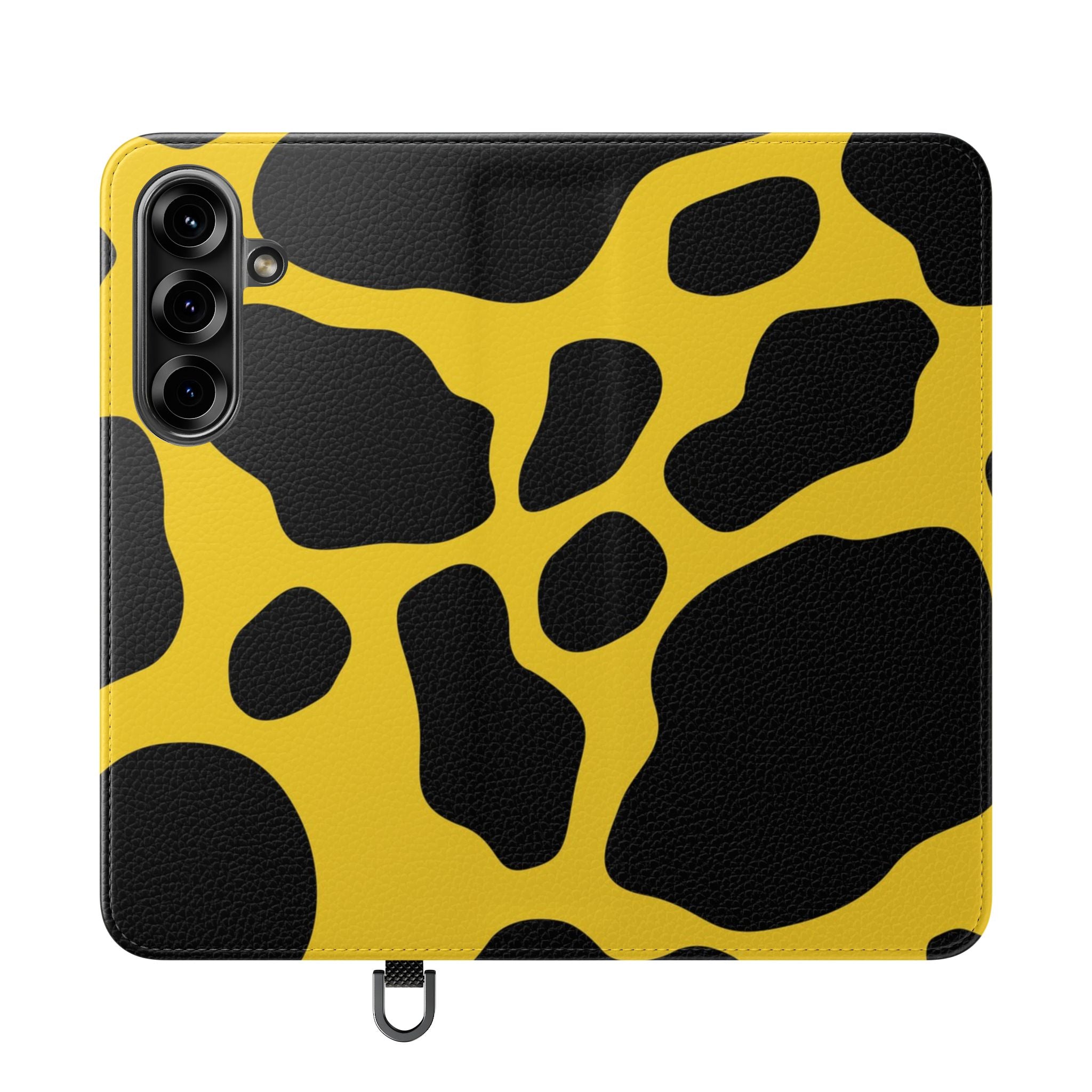 Yellow and Black Cow Print Phone Case, Artsulli - Art is Long, Life is Short, Phone Case, Size, Samsung Galaxy S25, , , , , 25159724158301483533