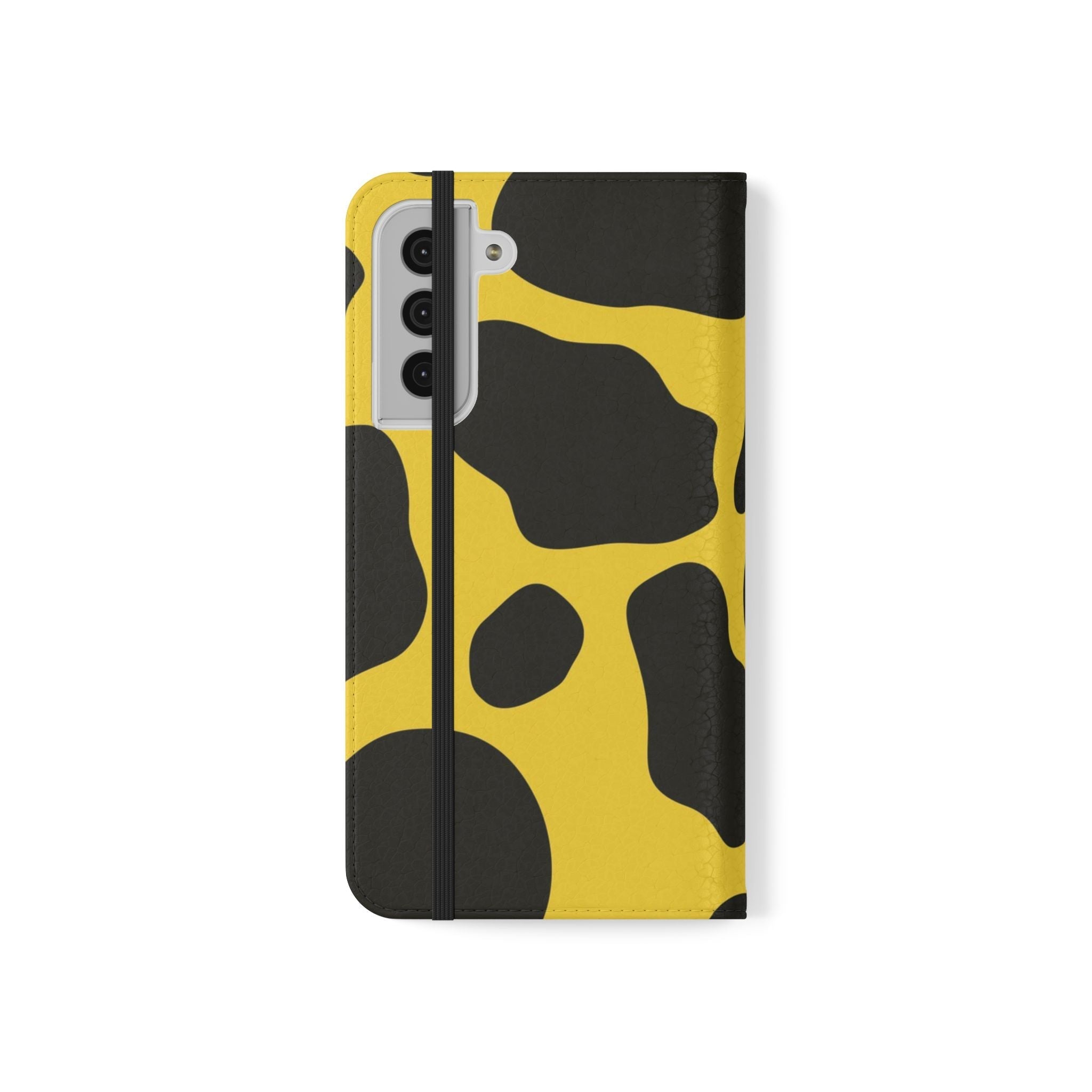 Yellow and Black Cow Print Phone Case, Artsulli - Art is Long, Life is Short, Phone Case, , , , , , ,
