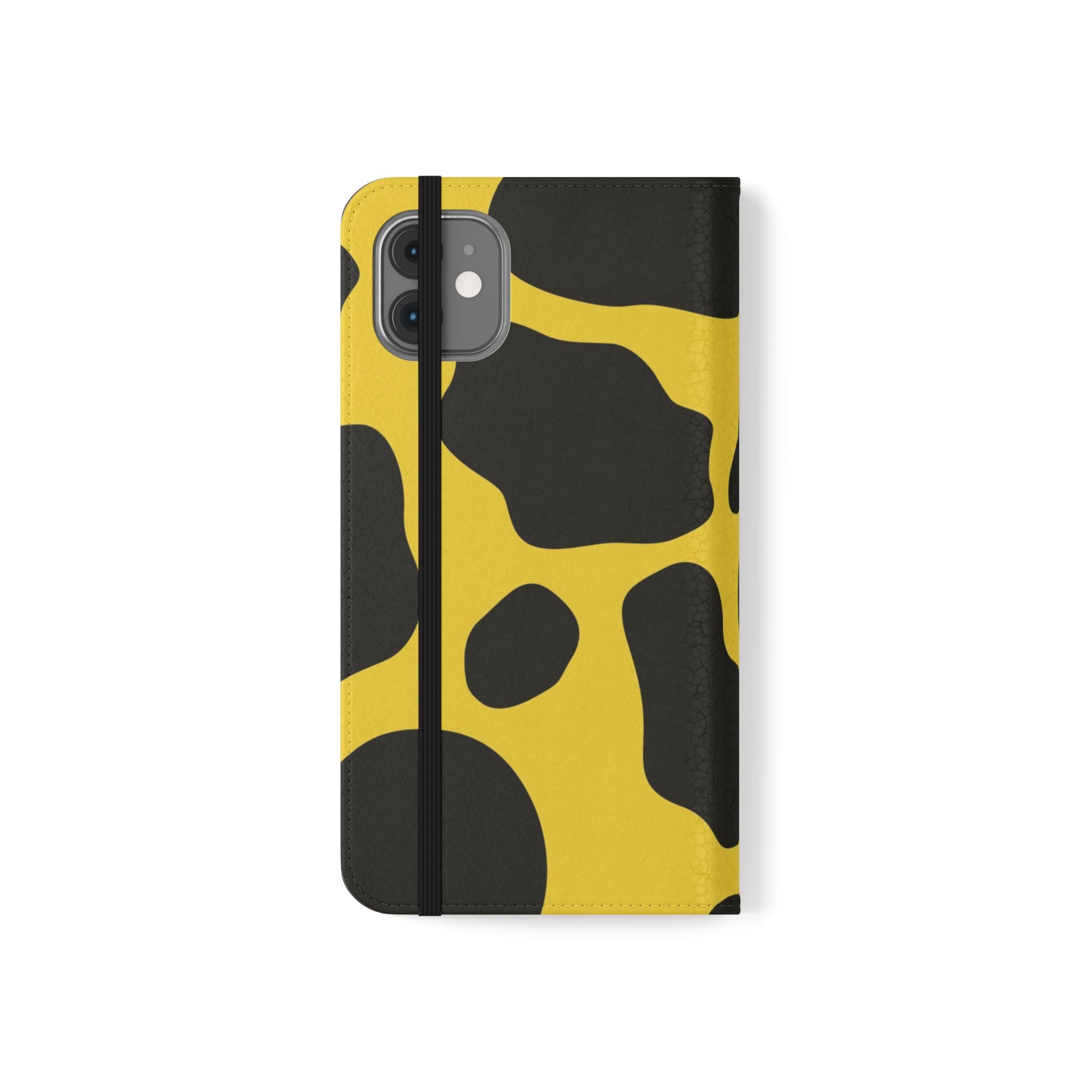 Yellow and Black Cow Print Phone Case, Artsulli - Art is Long, Life is Short, Phone Case, , , , , , ,