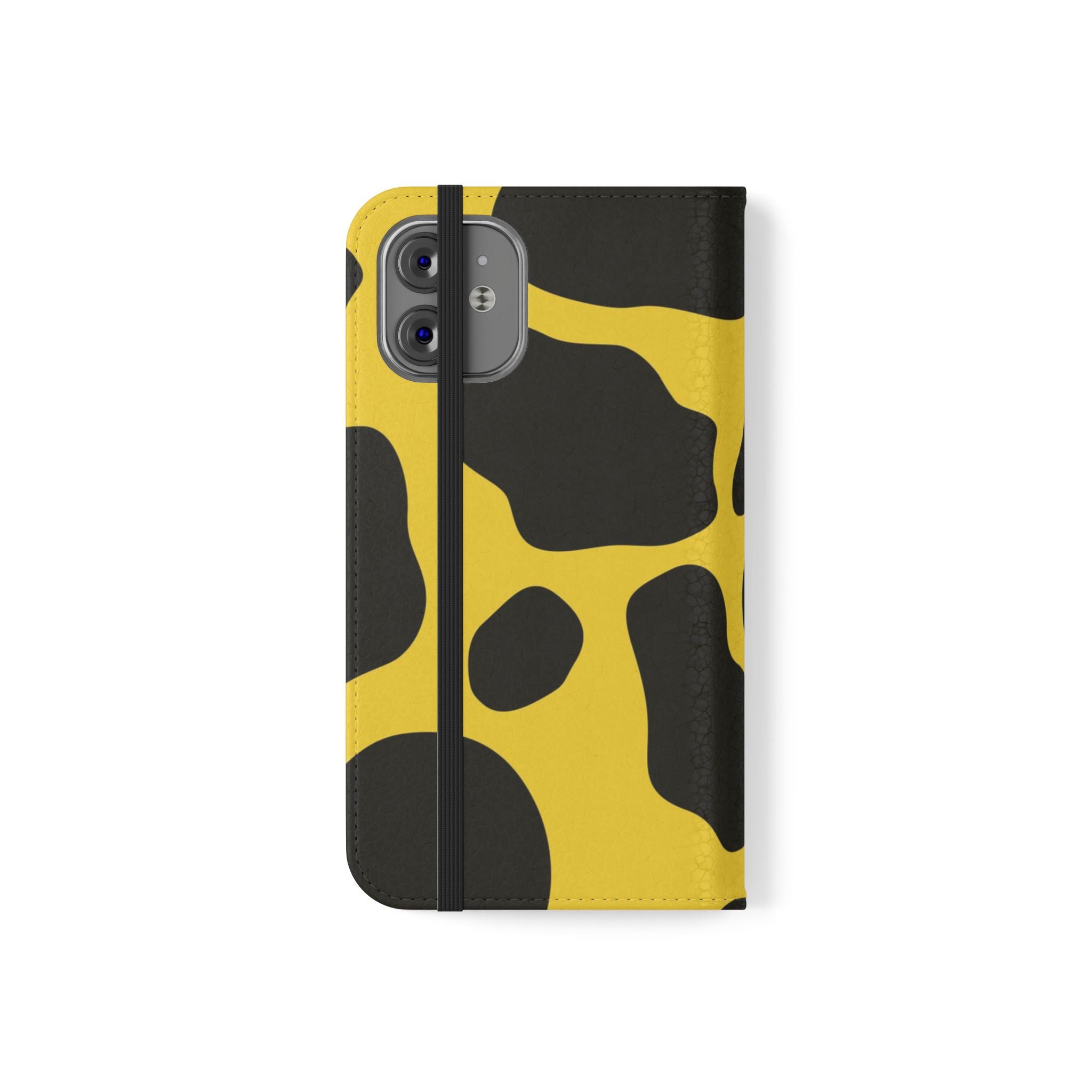 Yellow and Black Cow Print Phone Case, Artsulli - Art is Long, Life is Short, Phone Case, , , , , , ,