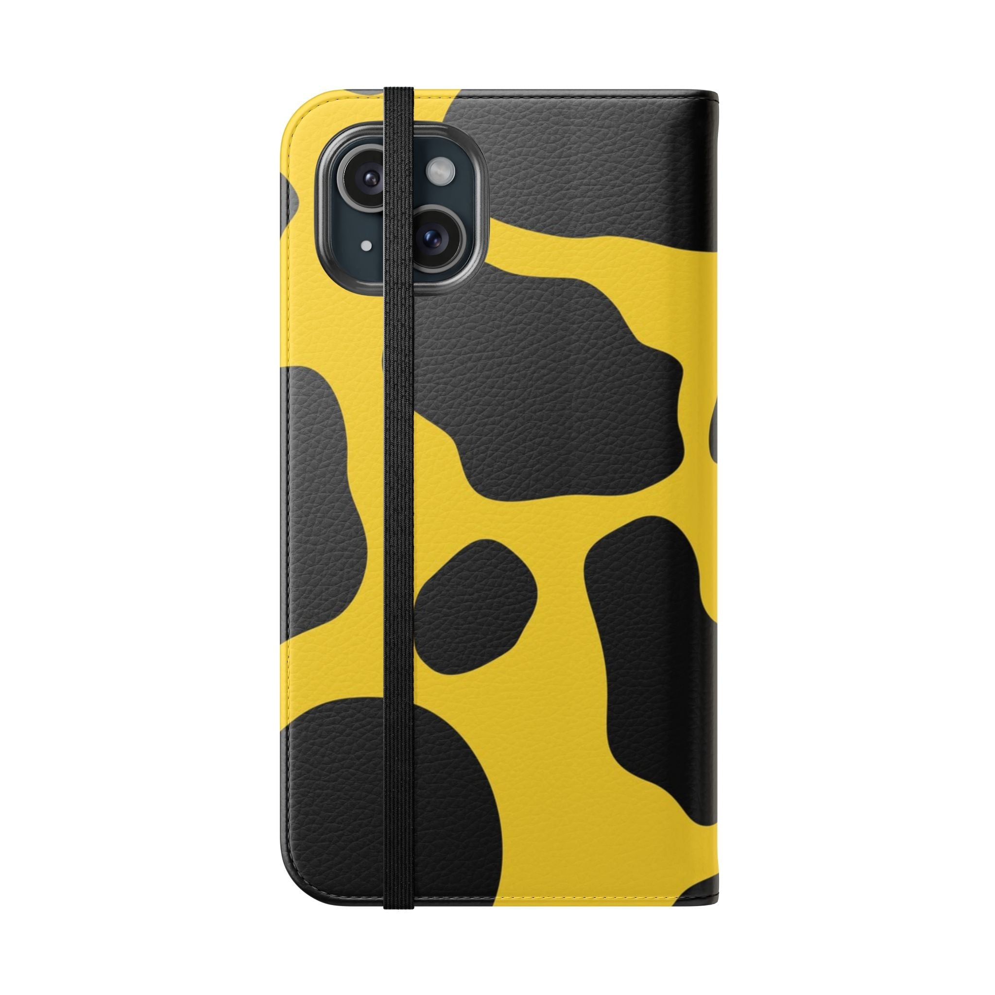 Yellow and Black Cow Print Phone Case, Artsulli - Art is Long, Life is Short, Phone Case, , , , , , ,
