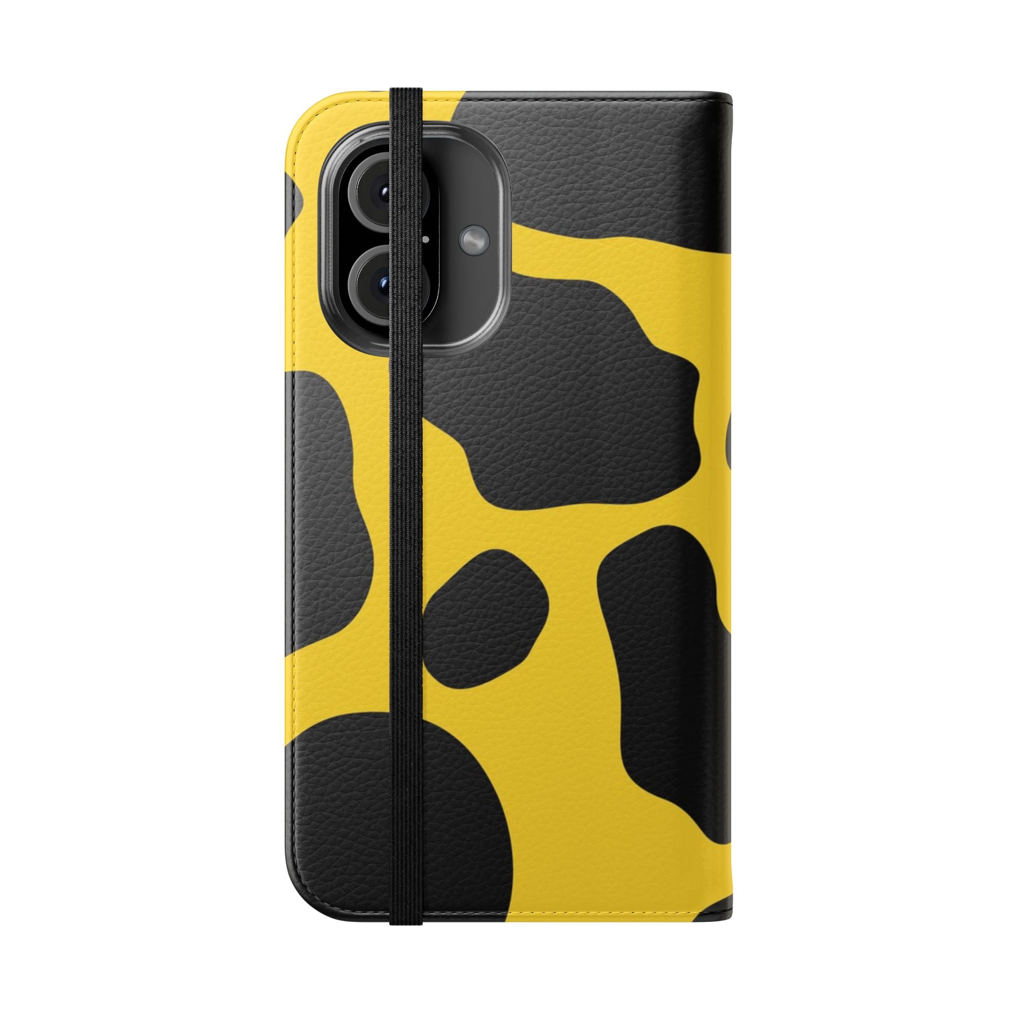 Yellow and Black Cow Print Phone Case, Artsulli - Art is Long, Life is Short, Phone Case, , , , , , ,
