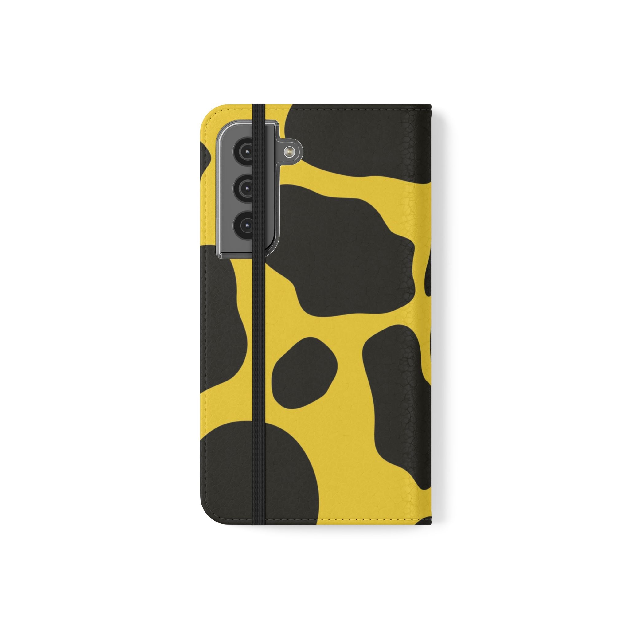 Yellow and Black Cow Print Phone Case, Artsulli - Art is Long, Life is Short, Phone Case, , , , , , ,