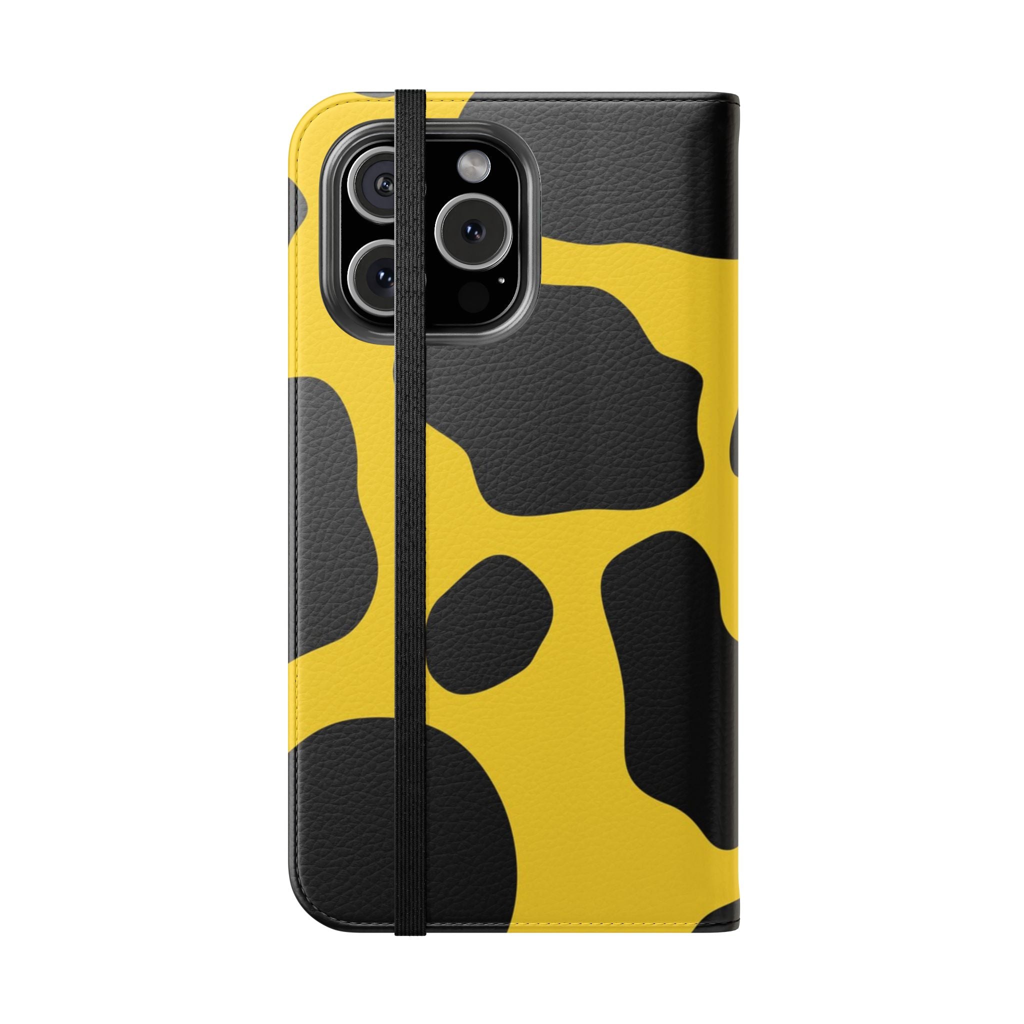 Yellow and Black Cow Print Phone Case, Artsulli - Art is Long, Life is Short, Phone Case, , , , , , ,