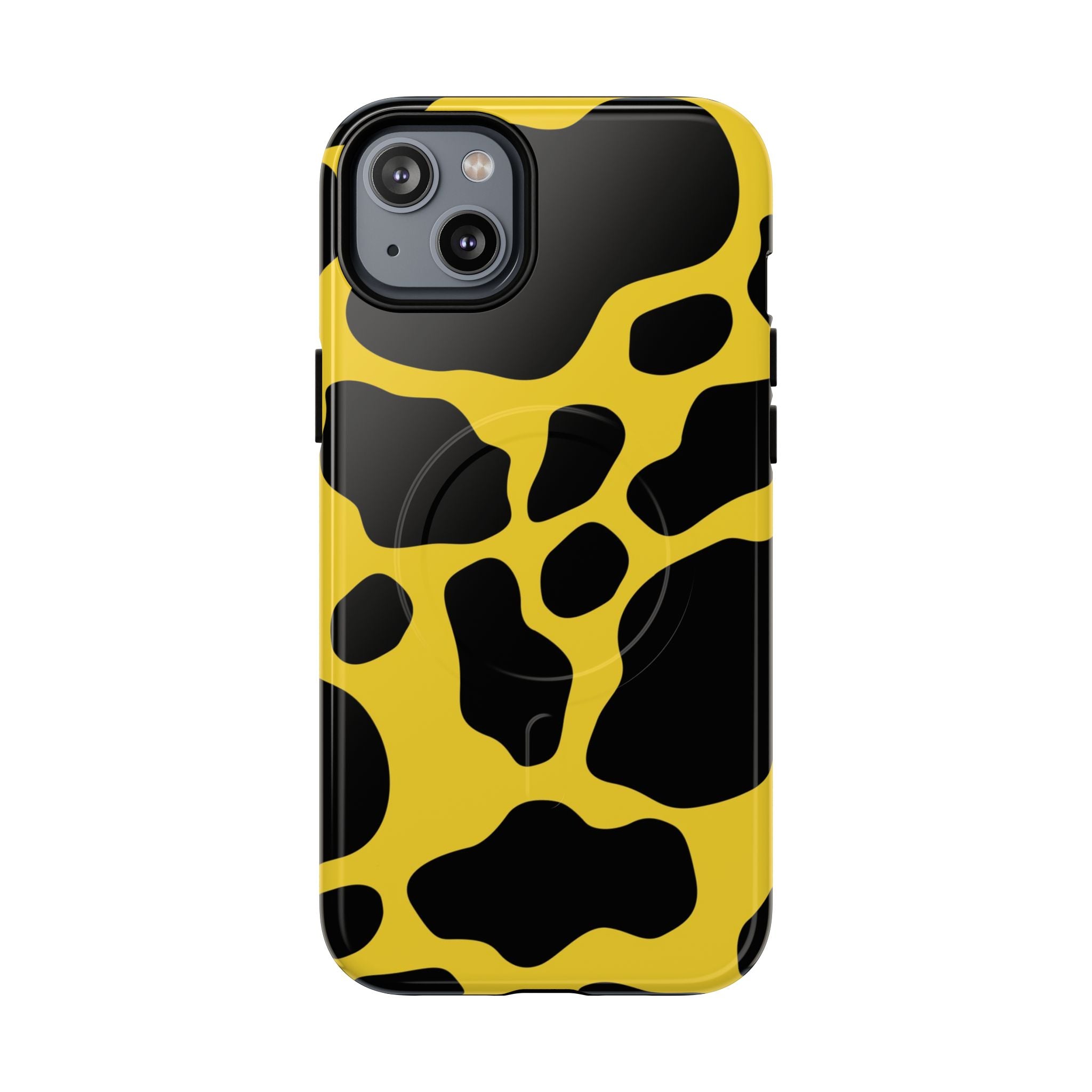 Yellow Cow Print MagSafe iPhone Case, Artsulli - Art is Long, Life is Short, Phone Case, Size, iPhone 14 Plus, Surface, Glossy, , , 50068545279976848428