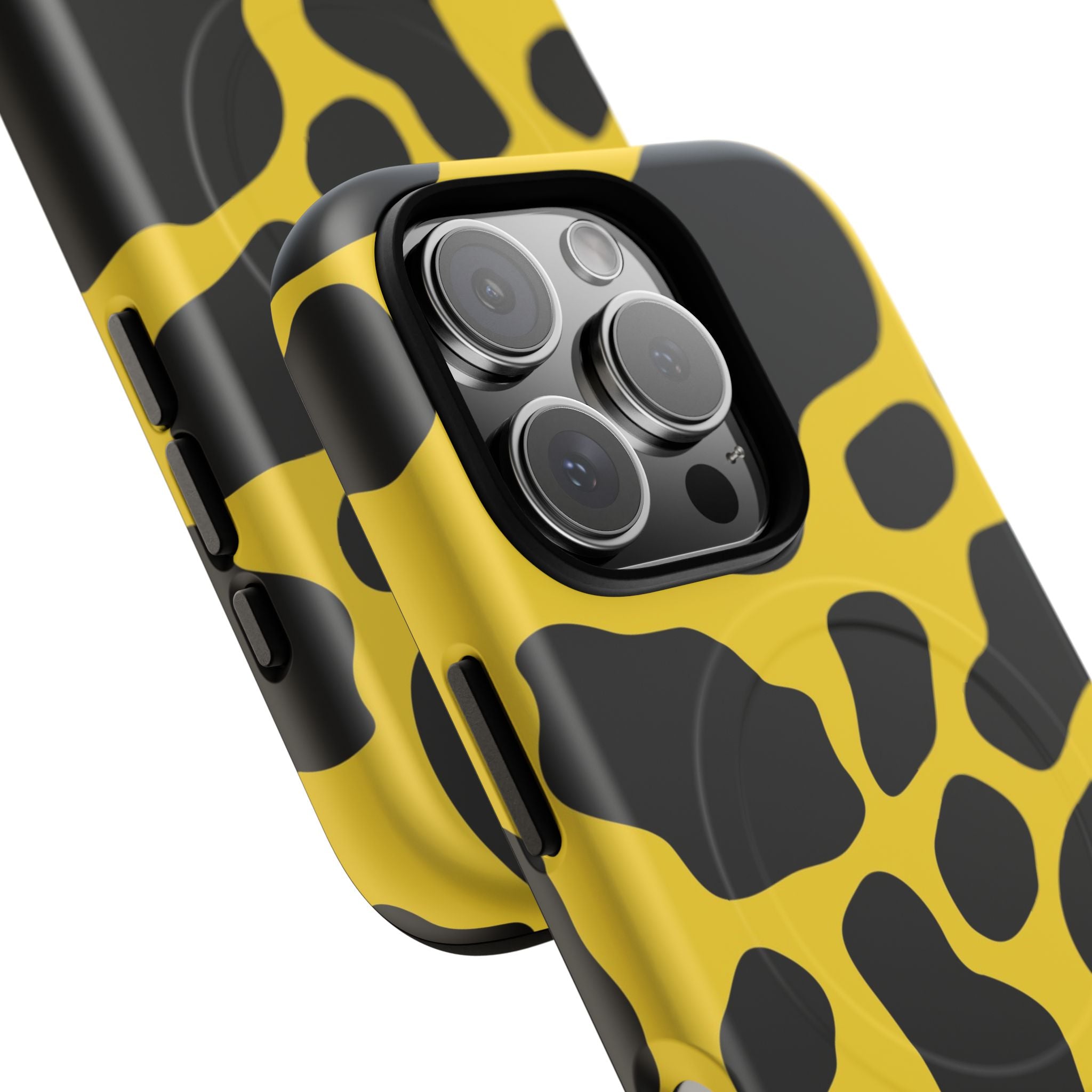 Yellow Cow Print MagSafe iPhone Case, Artsulli - Art is Long, Life is Short, Phone Case, , , , , , ,
