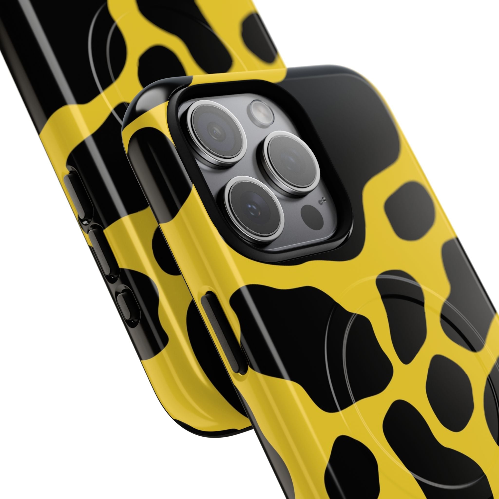 Yellow Cow Print MagSafe iPhone Case, Artsulli - Art is Long, Life is Short, Phone Case, , , , , , ,