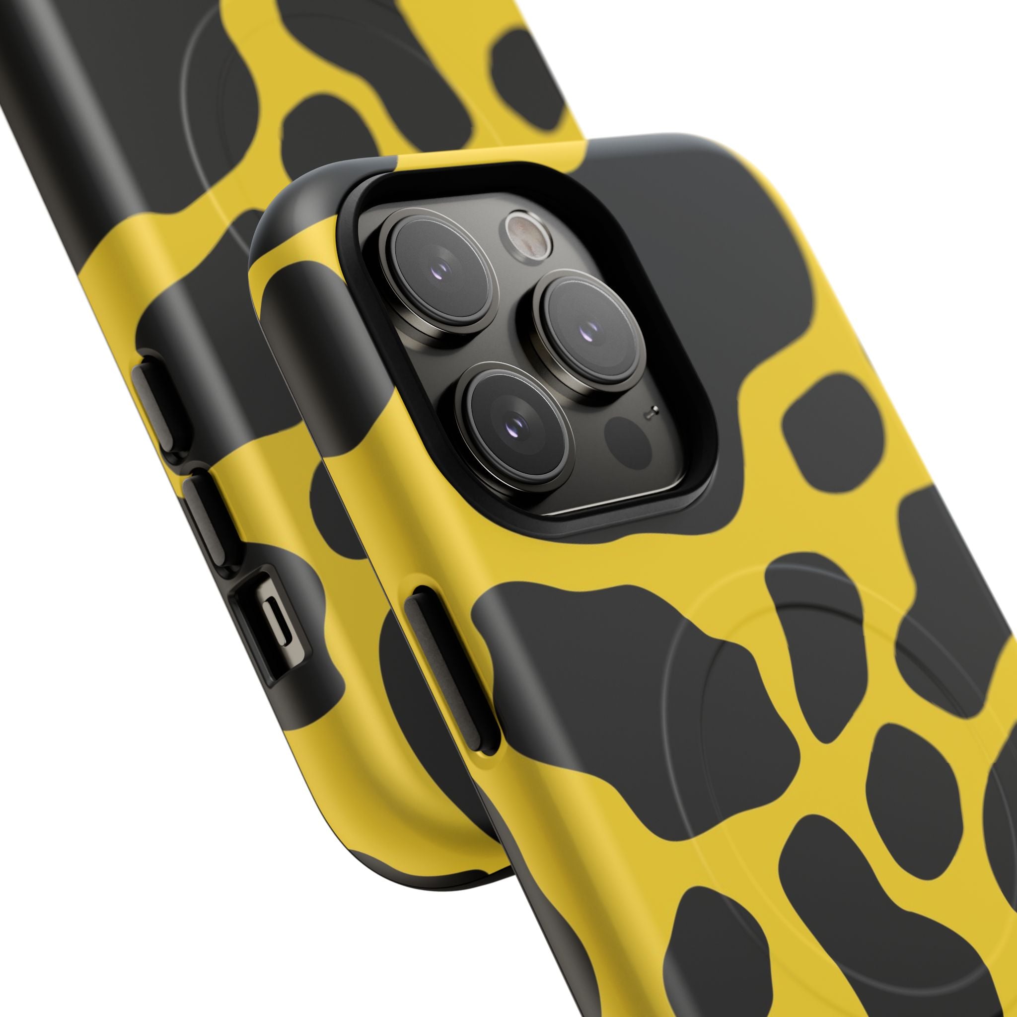 Yellow Cow Print MagSafe iPhone Case, Artsulli - Art is Long, Life is Short, Phone Case, , , , , , ,