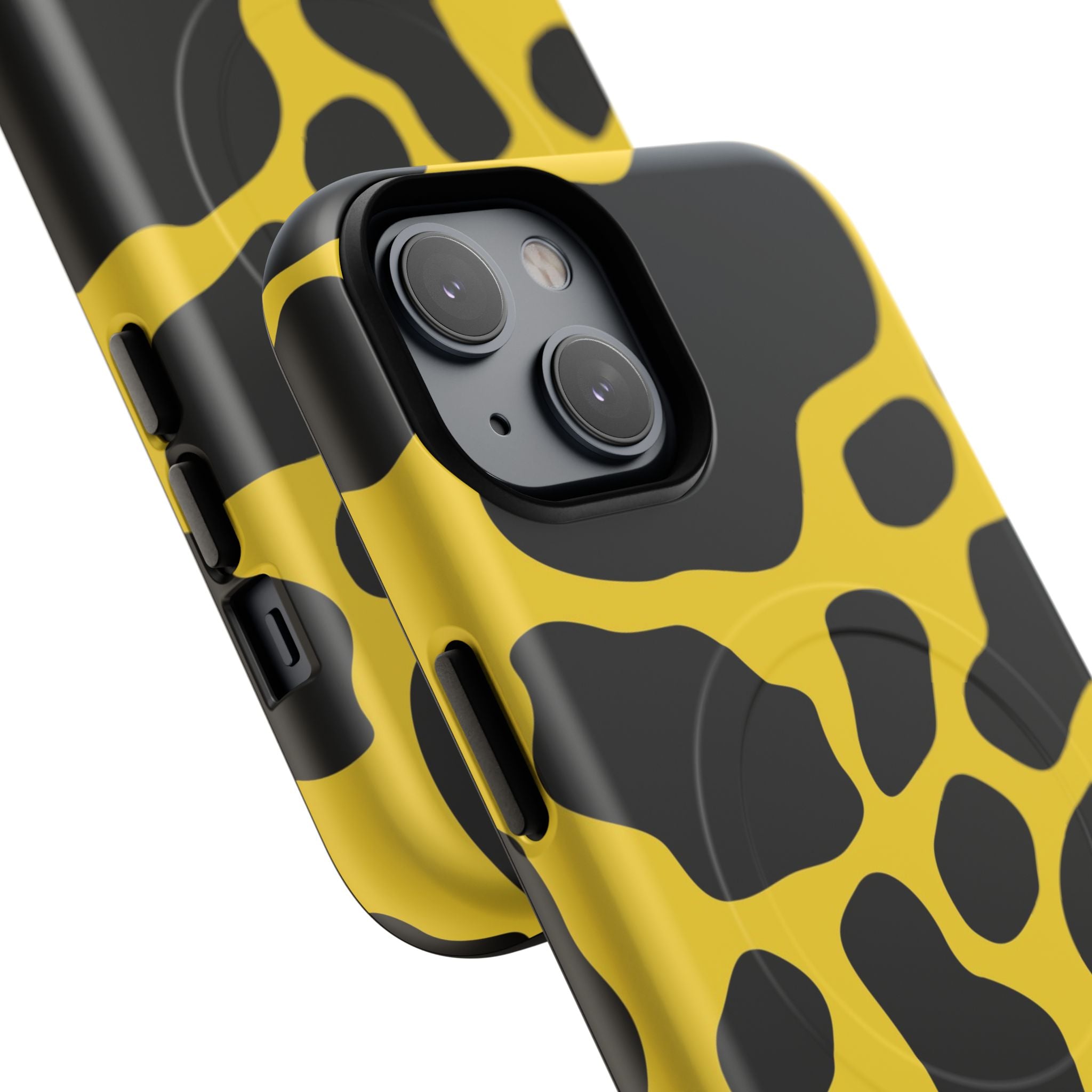 Yellow Cow Print MagSafe iPhone Case, Artsulli - Art is Long, Life is Short, Phone Case, , , , , , ,
