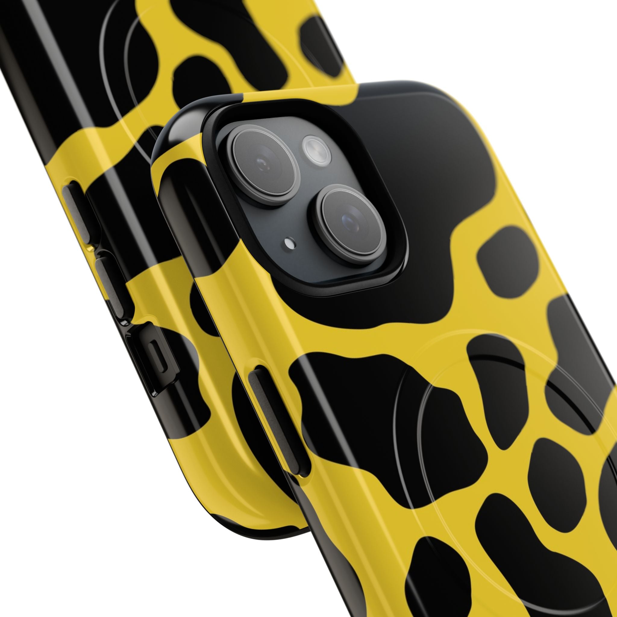 Yellow Cow Print MagSafe iPhone Case, Artsulli - Art is Long, Life is Short, Phone Case, , , , , , ,