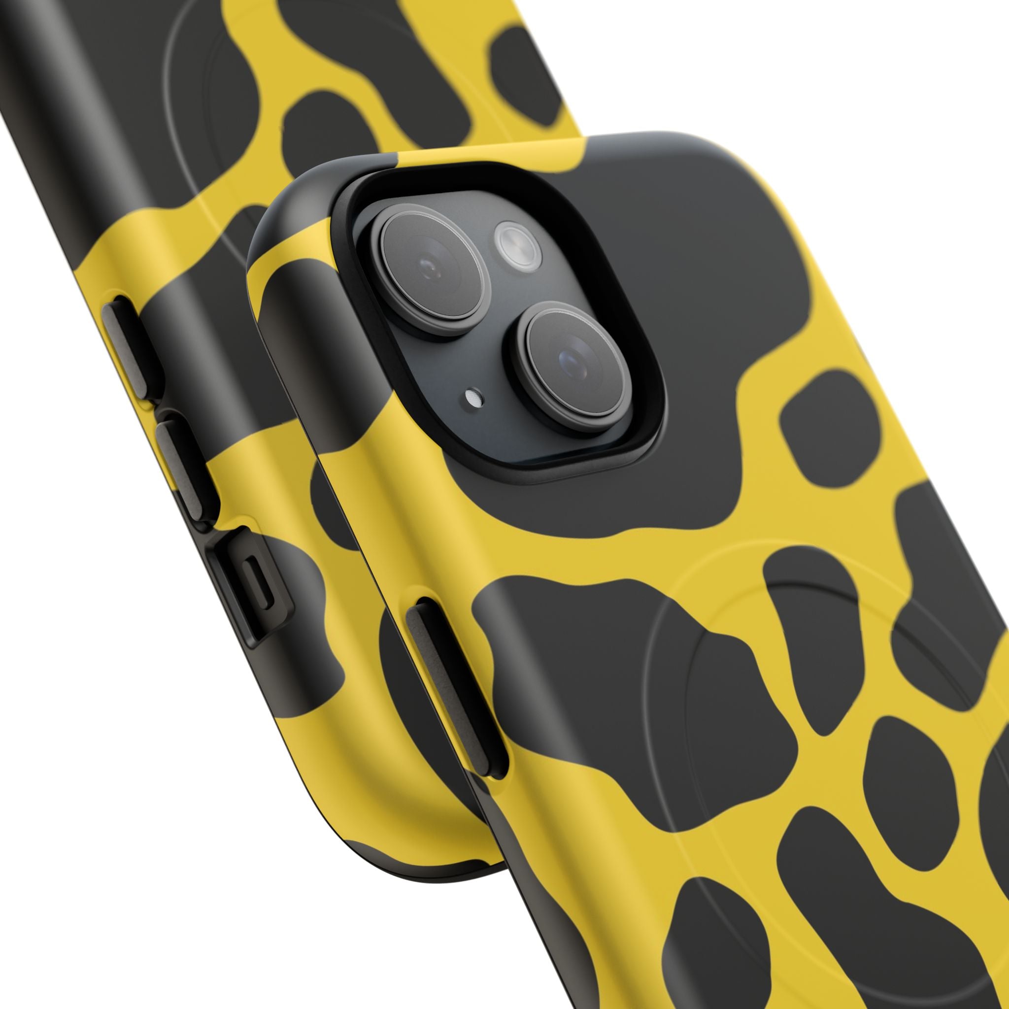 Yellow Cow Print MagSafe iPhone Case, Artsulli - Art is Long, Life is Short, Phone Case, , , , , , ,