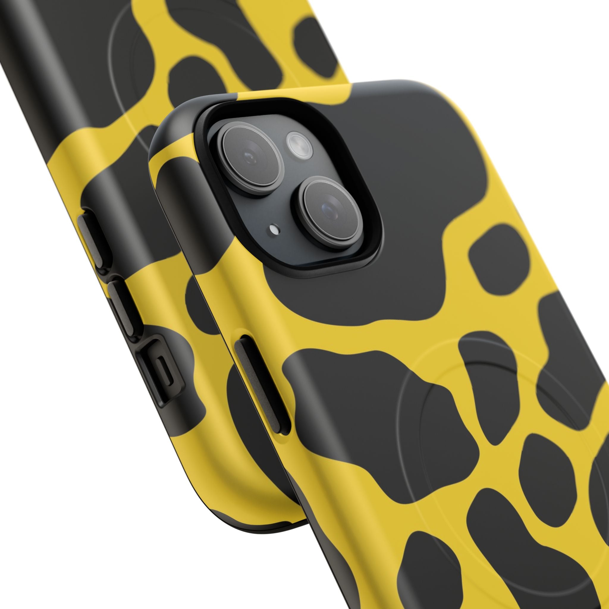 Yellow Cow Print MagSafe iPhone Case, Artsulli - Art is Long, Life is Short, Phone Case, , , , , , ,