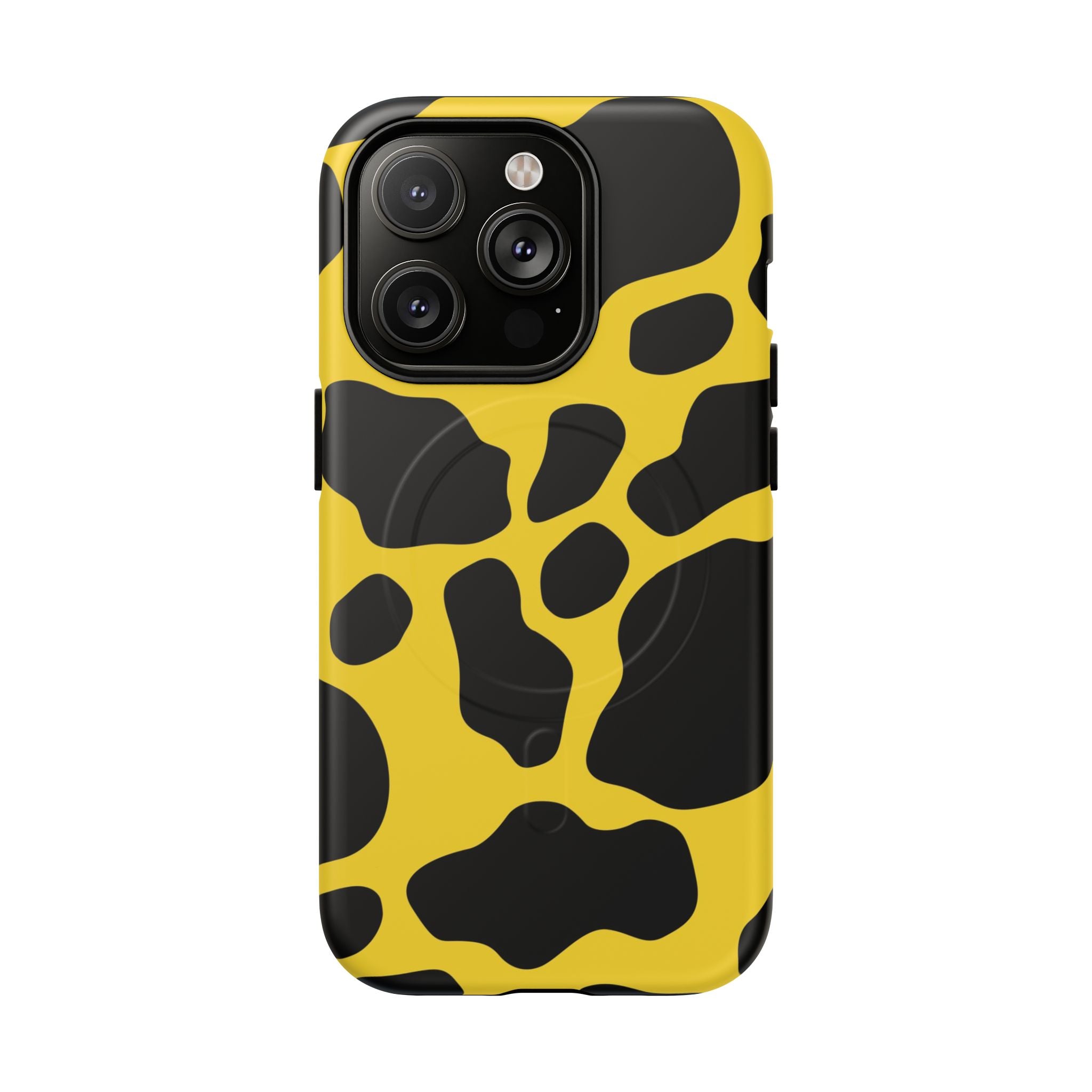 Yellow Cow Print MagSafe iPhone Case, Artsulli - Art is Long, Life is Short, Phone Case, Size, iPhone 14 Pro, Surface, Matte, , , 22676763780864765770