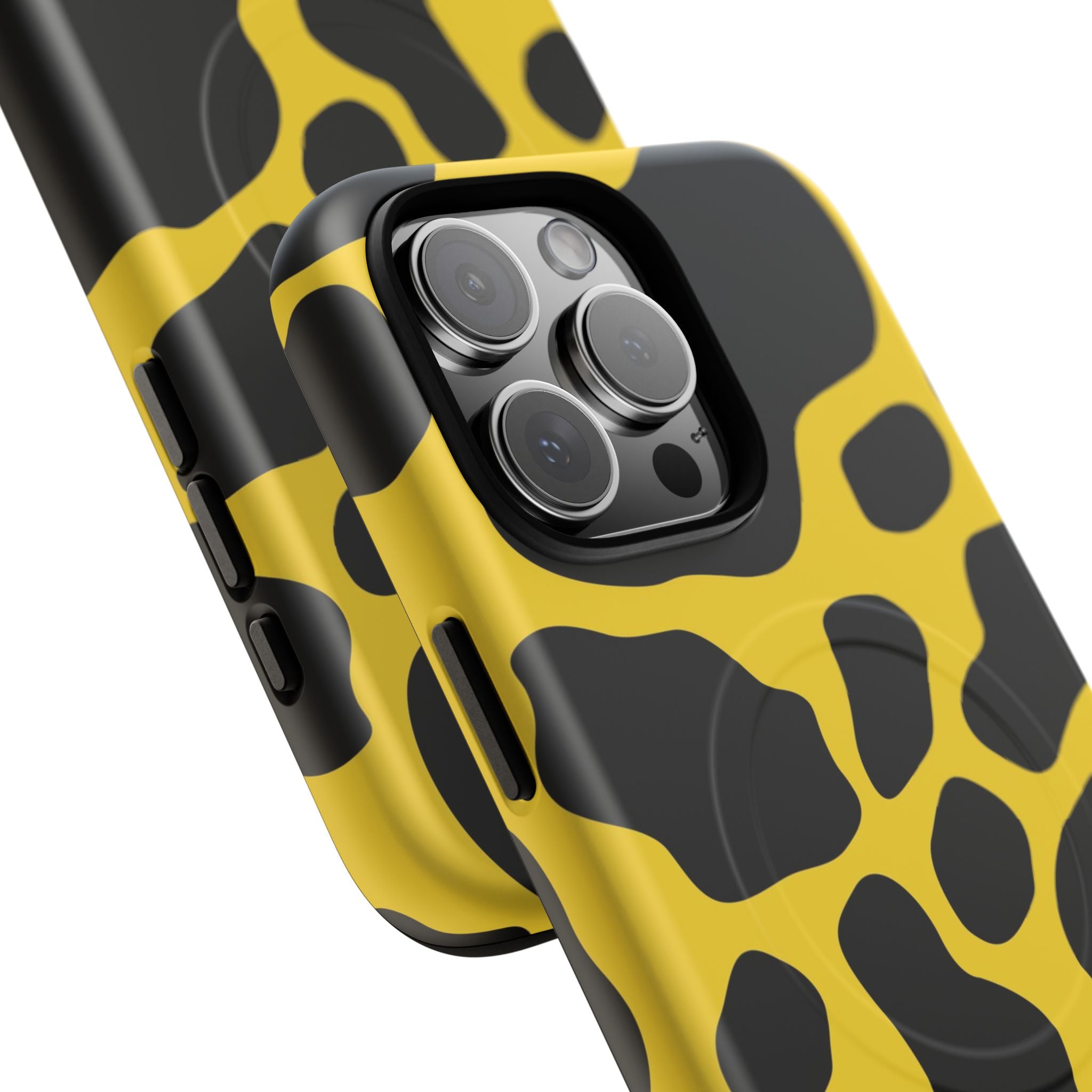 Yellow Cow Print MagSafe iPhone Case, Artsulli - Art is Long, Life is Short, Phone Case, , , , , , ,