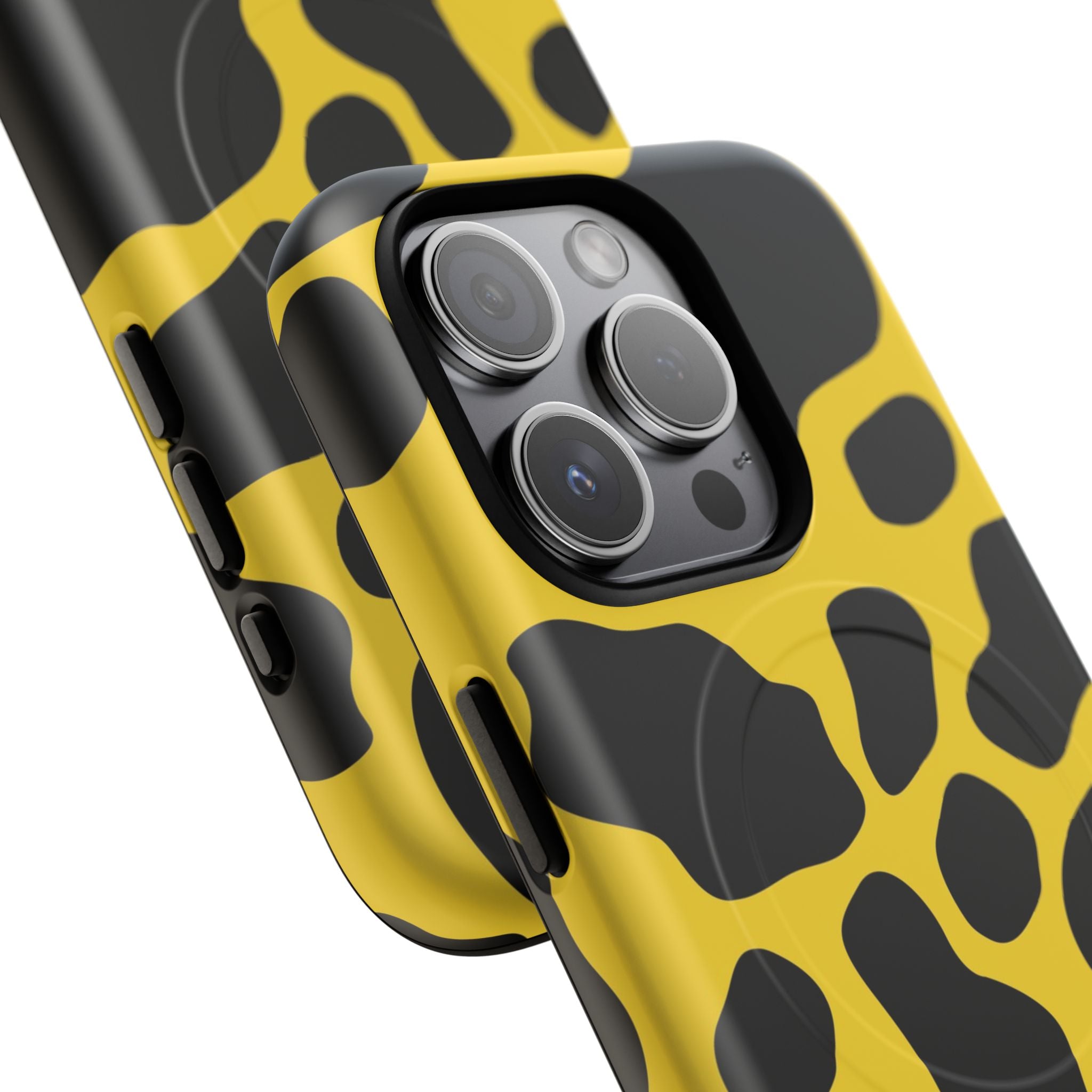 Yellow Cow Print MagSafe iPhone Case, Artsulli - Art is Long, Life is Short, Phone Case, , , , , , ,