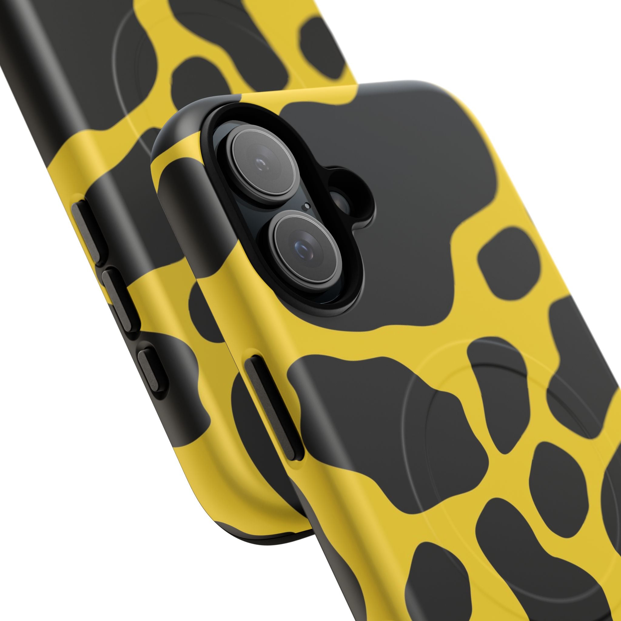 Yellow Cow Print MagSafe iPhone Case, Artsulli - Art is Long, Life is Short, Phone Case, , , , , , ,