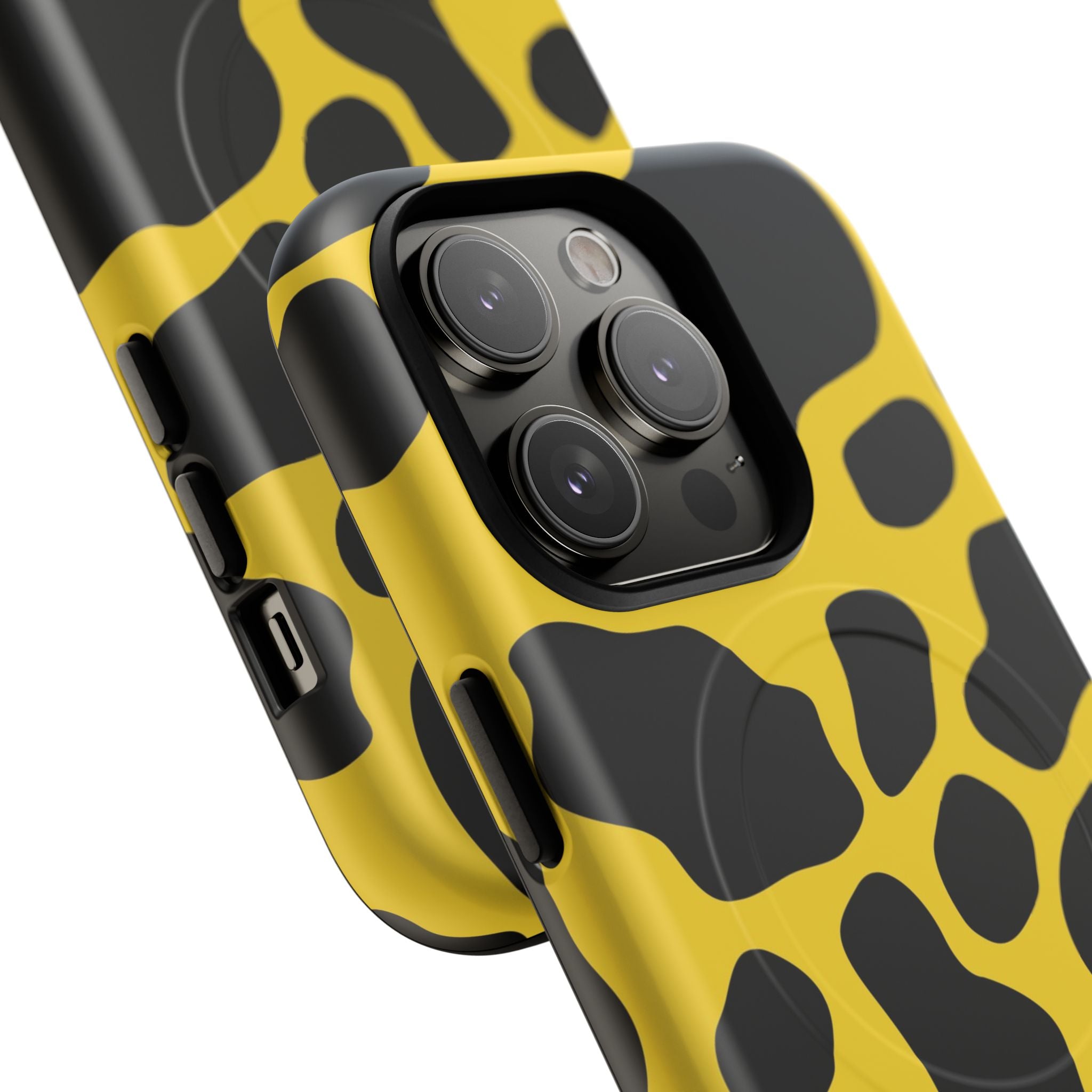Yellow Cow Print MagSafe iPhone Case, Artsulli - Art is Long, Life is Short, Phone Case, , , , , , ,