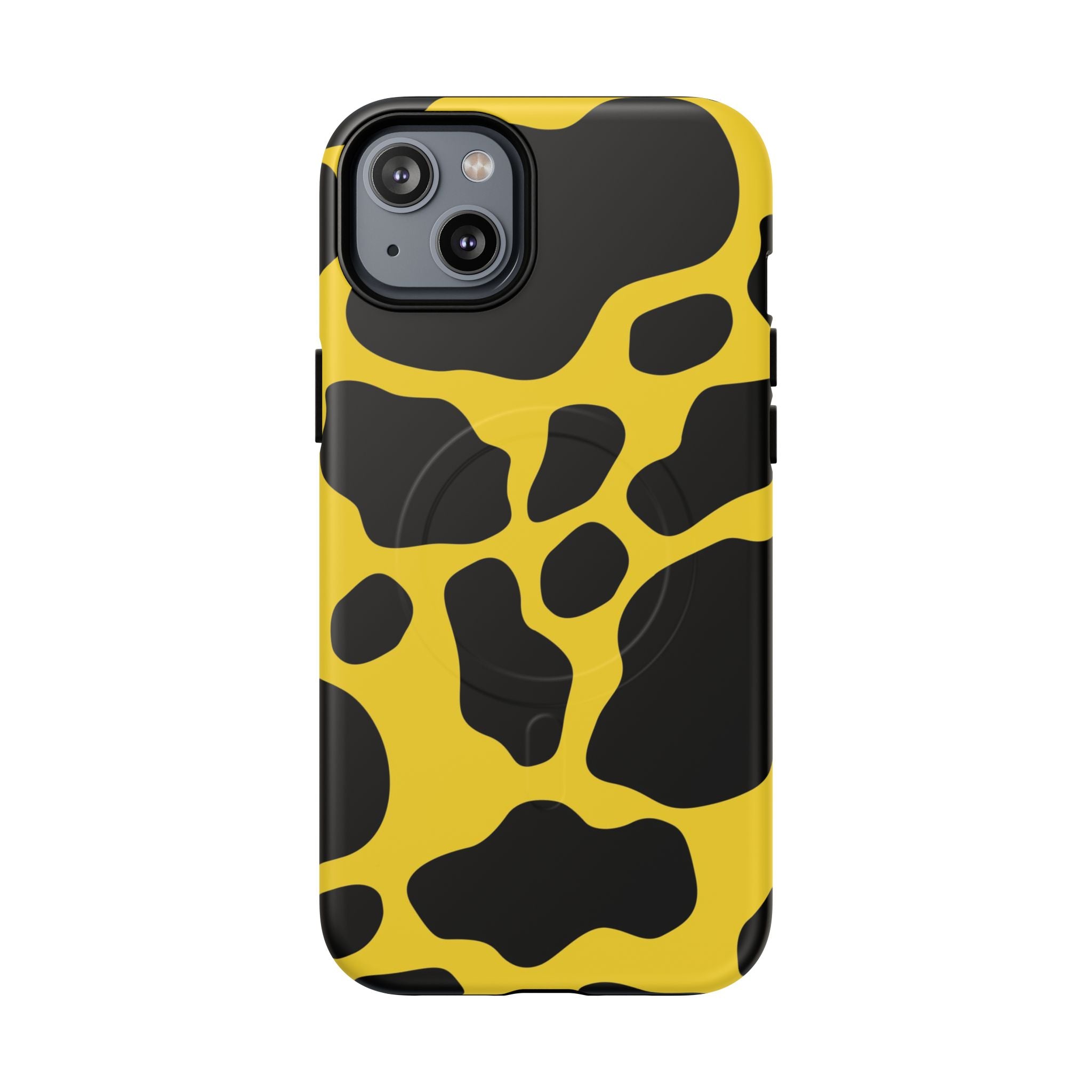 Yellow Cow Print MagSafe iPhone Case, Artsulli - Art is Long, Life is Short, Phone Case, Size, iPhone 14 Plus, Surface, Matte, , , 93935682249563258660