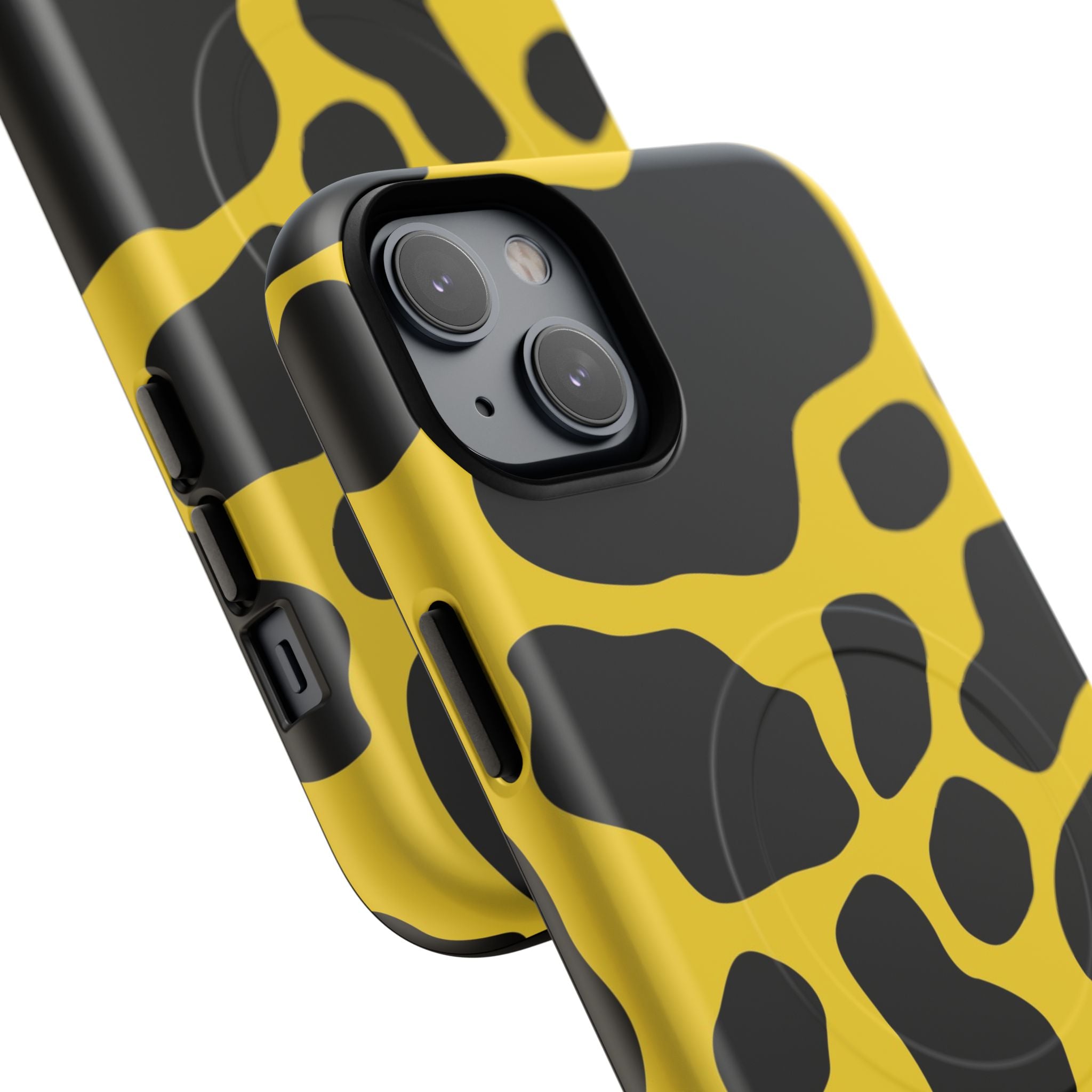 Yellow Cow Print MagSafe iPhone Case, Artsulli - Art is Long, Life is Short, Phone Case, , , , , , ,