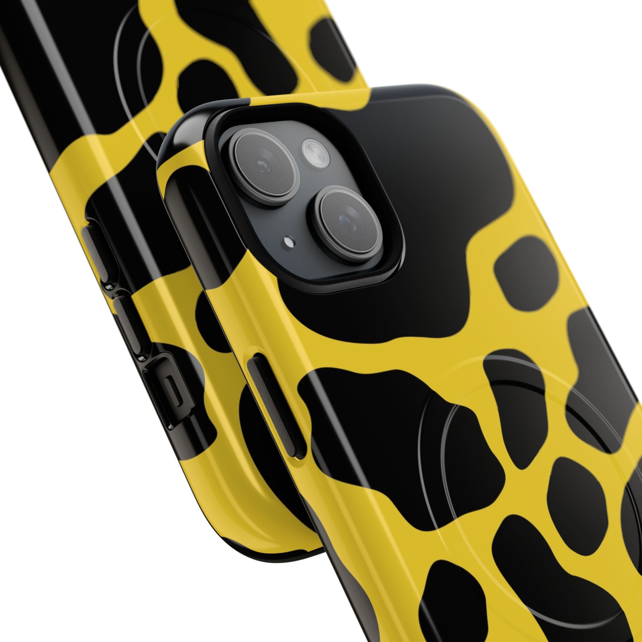 Yellow Cow Print MagSafe iPhone Case, Artsulli - Art is Long, Life is Short, Phone Case, , , , , , ,