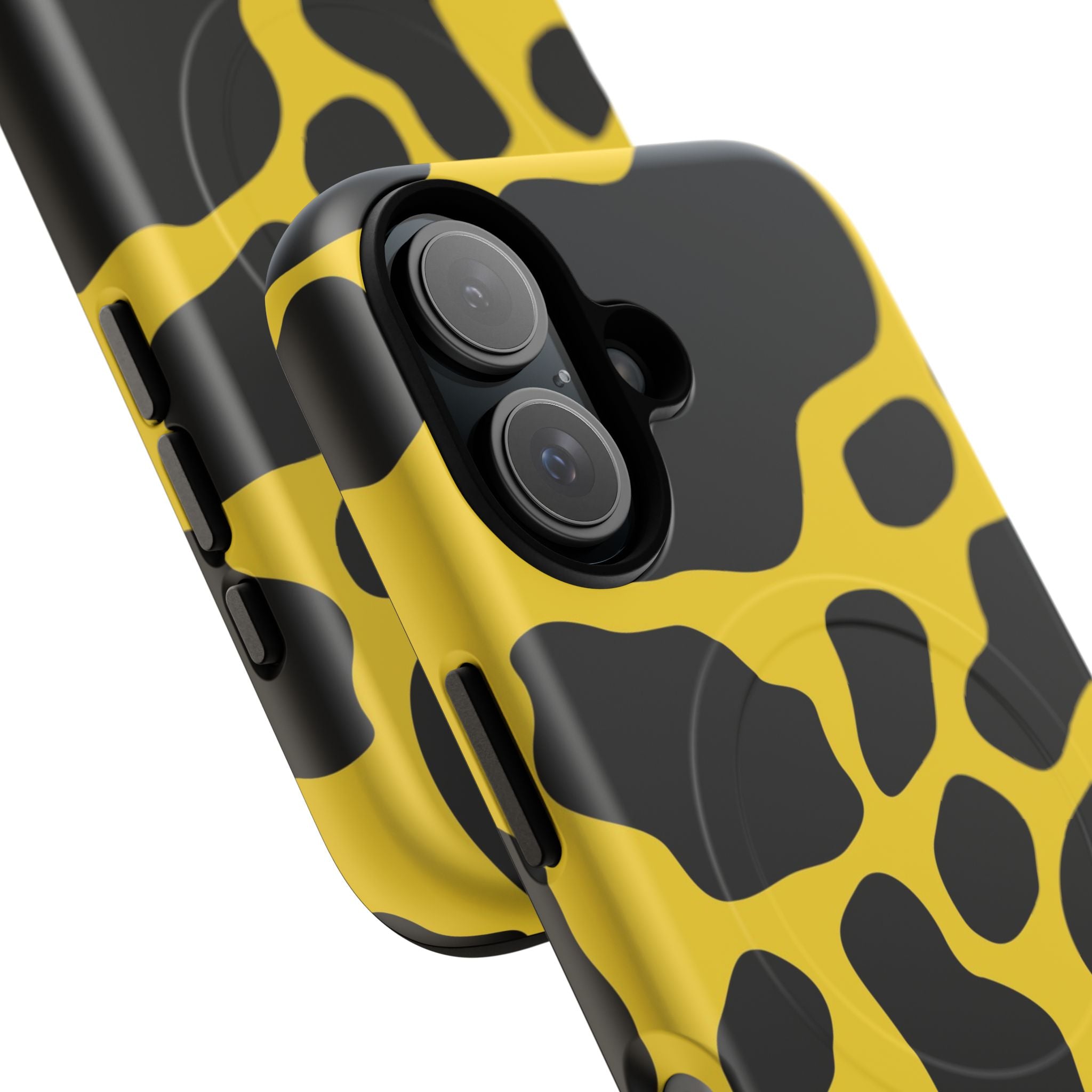 Yellow Cow Print MagSafe iPhone Case, Artsulli - Art is Long, Life is Short, Phone Case, , , , , , ,