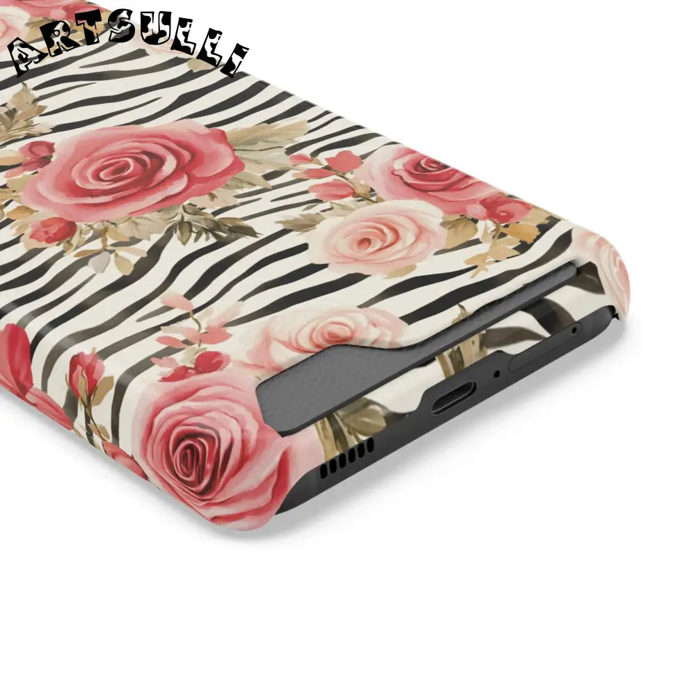 Zebra and Rose Phone Case, Artsulli - Art is Long, Life is Short, Phone Case, , , , , , ,