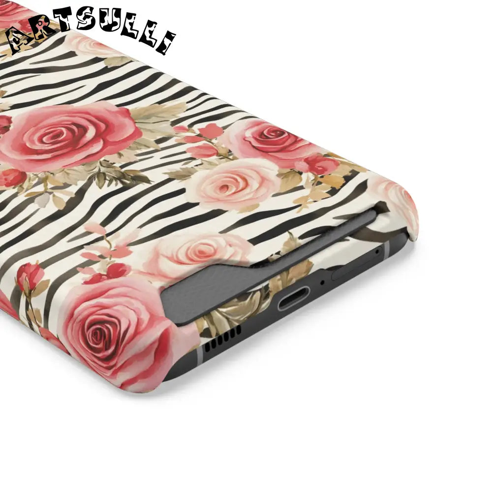 Zebra and Rose Phone Case, Artsulli - Art is Long, Life is Short, Phone Case, , , , , , ,