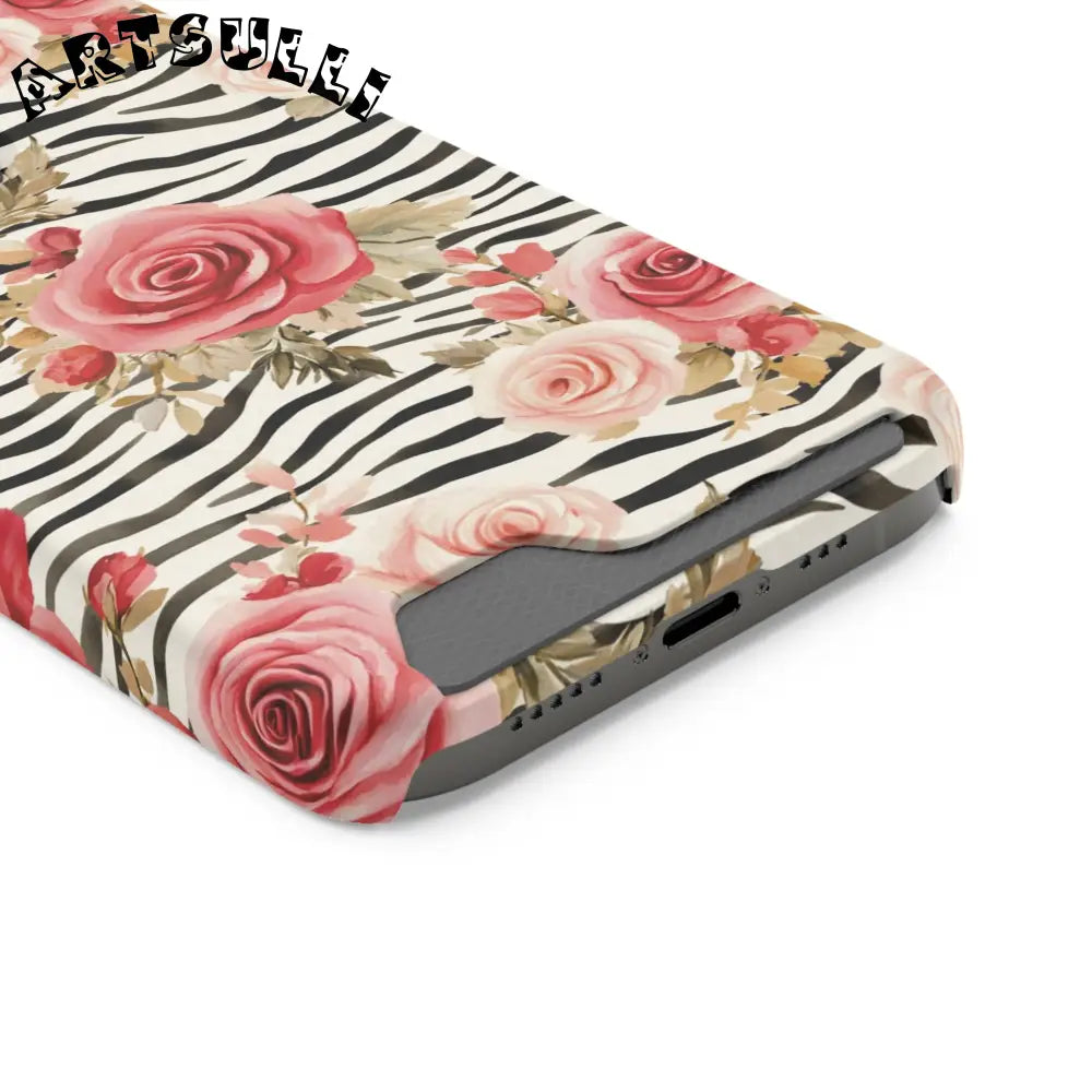 Zebra and Rose Phone Case, Artsulli - Art is Long, Life is Short, Phone Case, , , , , , ,