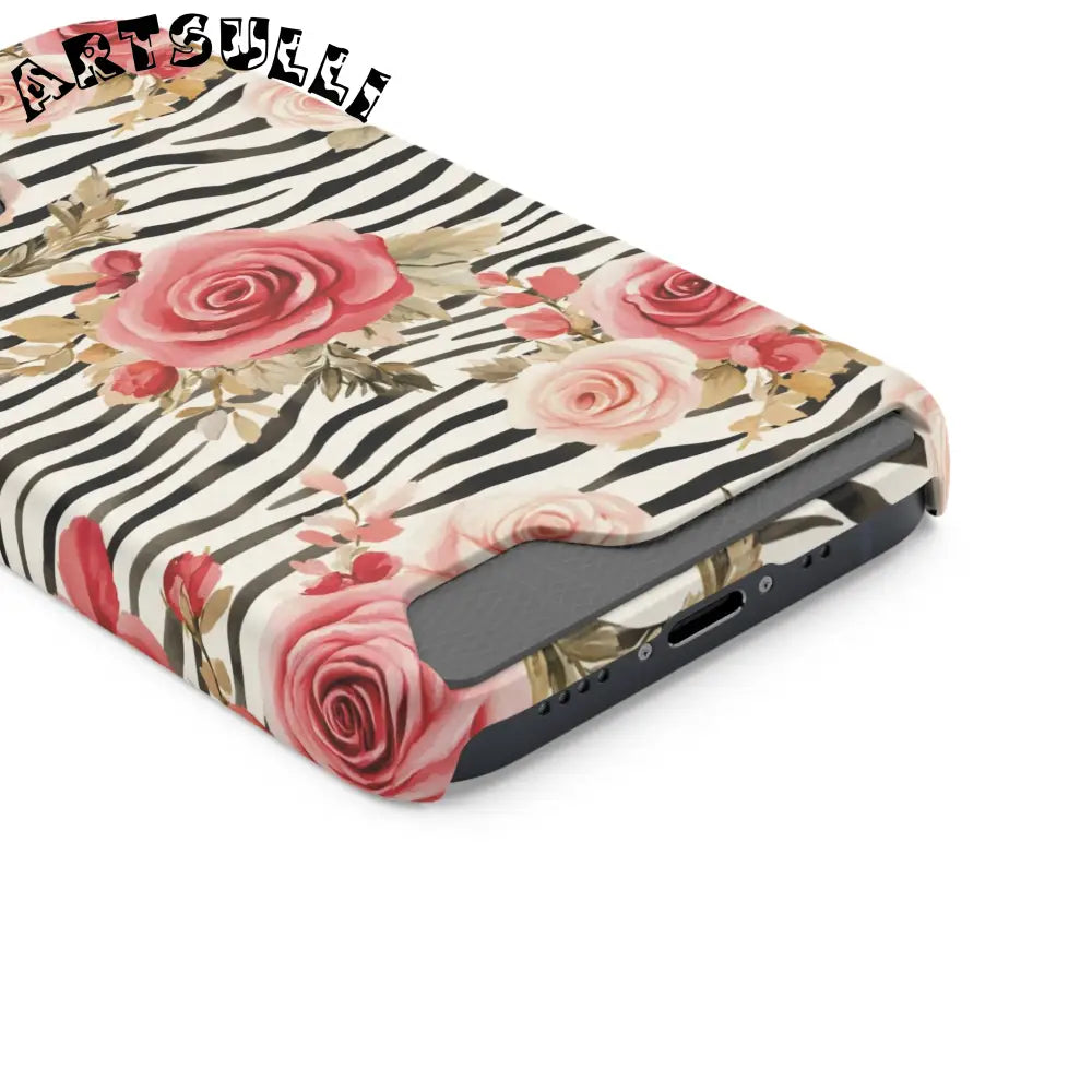 Zebra and Rose Phone Case, Artsulli - Art is Long, Life is Short, Phone Case, , , , , , ,