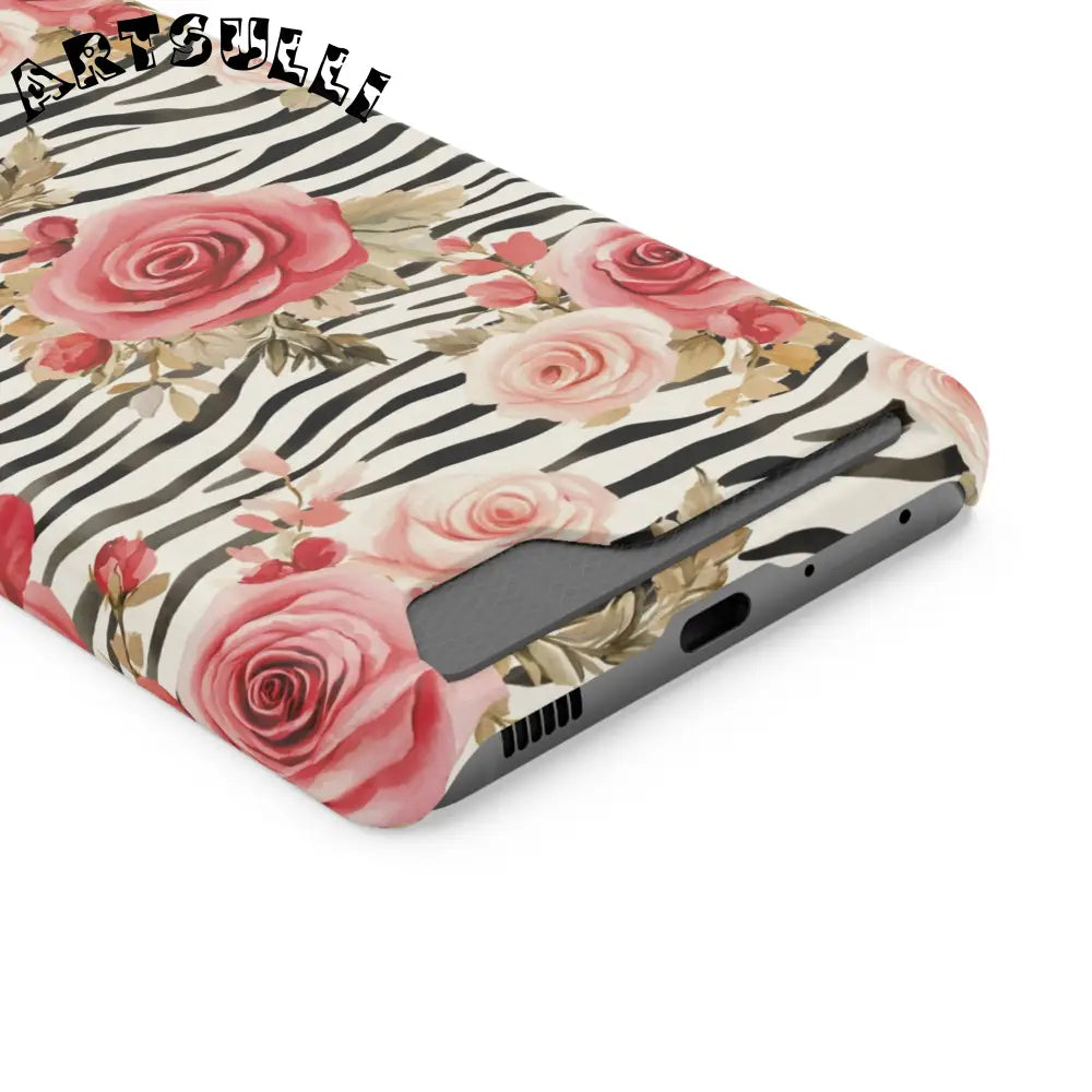 Zebra and Rose Phone Case, Artsulli - Art is Long, Life is Short, Phone Case, , , , , , ,