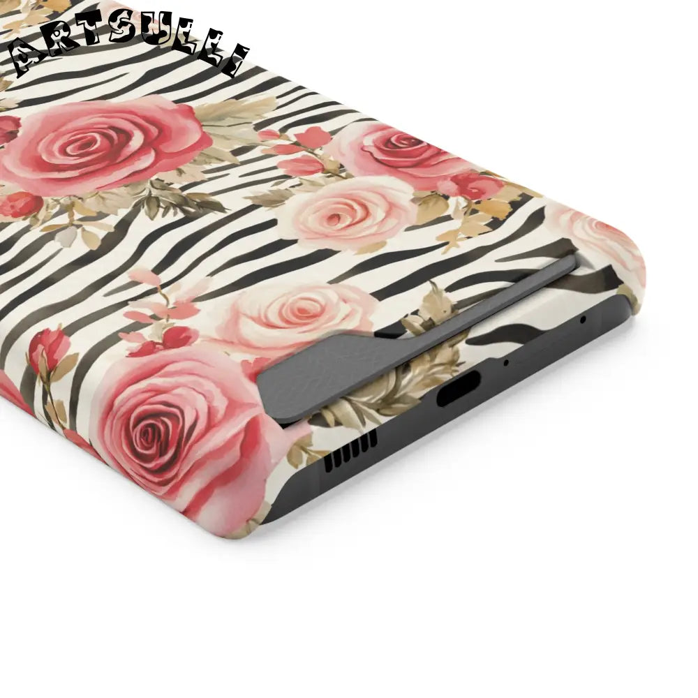 Zebra and Rose Phone Case, Artsulli - Art is Long, Life is Short, Phone Case, , , , , , ,