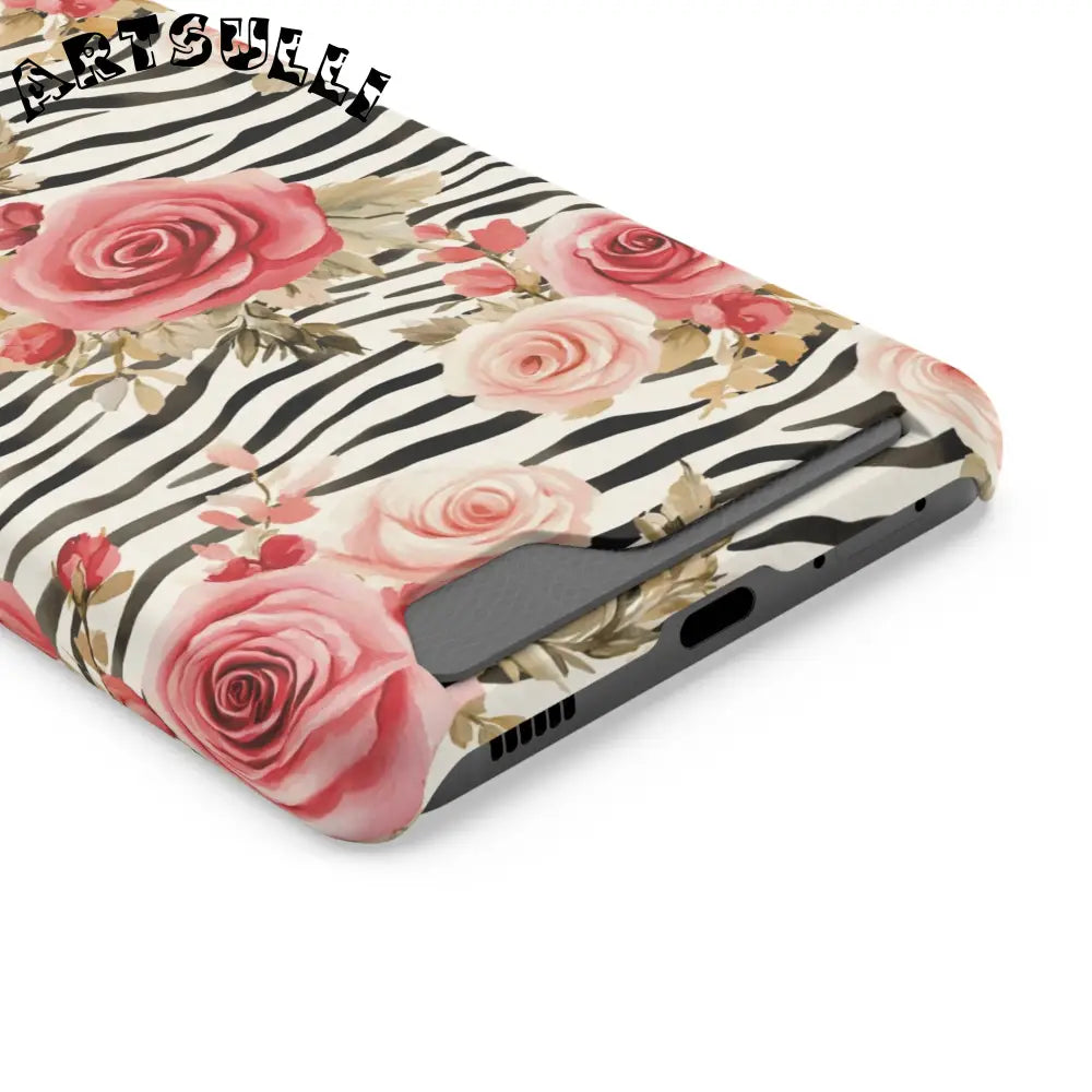 Zebra and Rose Phone Case, Artsulli - Art is Long, Life is Short, Phone Case, , , , , , ,