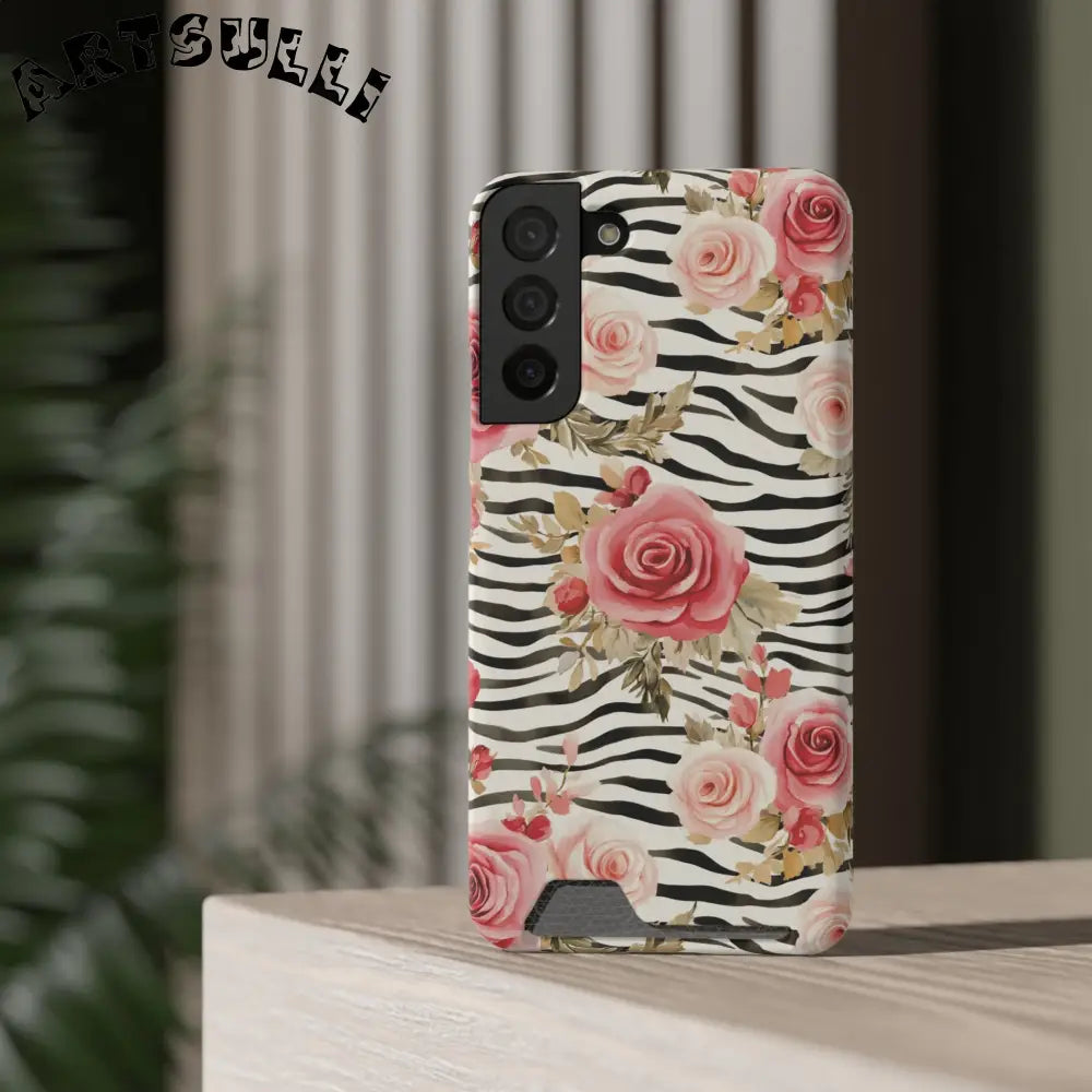 Zebra and Rose Phone Case, Artsulli - Art is Long, Life is Short, Phone Case, , , , , , ,