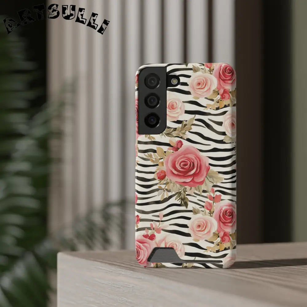 Zebra and Rose Phone Case, Artsulli - Art is Long, Life is Short, Phone Case, , , , , , ,