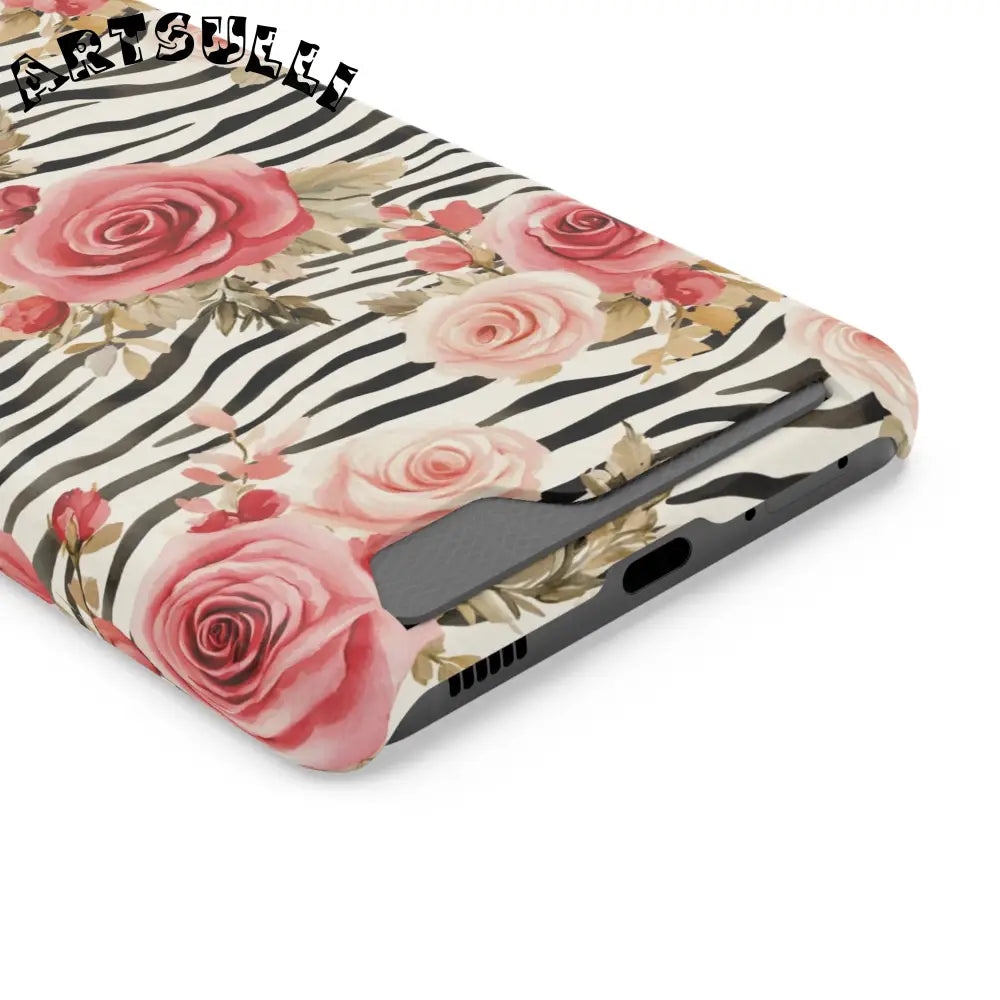 Zebra and Rose Phone Case, Artsulli - Art is Long, Life is Short, Phone Case, , , , , , ,