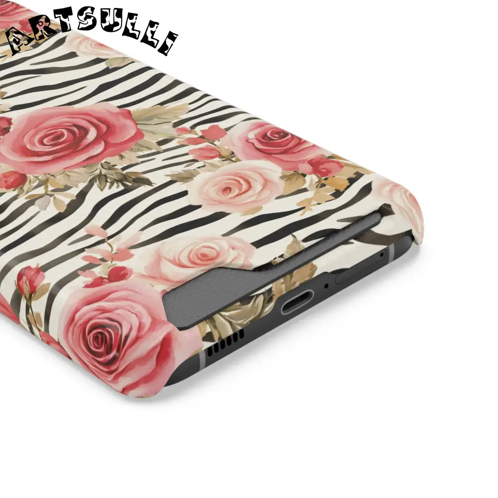 Zebra and Rose Phone Case, Artsulli - Art is Long, Life is Short, Phone Case, , , , , , ,