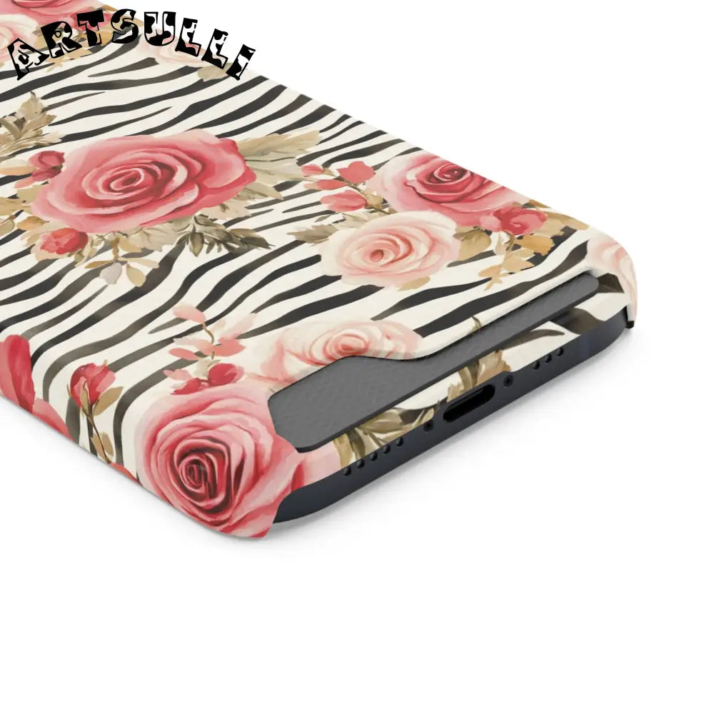 Zebra and Rose Phone Case, Artsulli - Art is Long, Life is Short, Phone Case, , , , , , ,