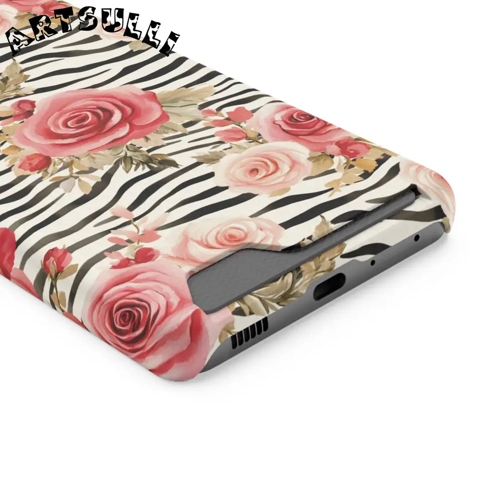 Zebra and Rose Phone Case, Artsulli - Art is Long, Life is Short, Phone Case, , , , , , ,