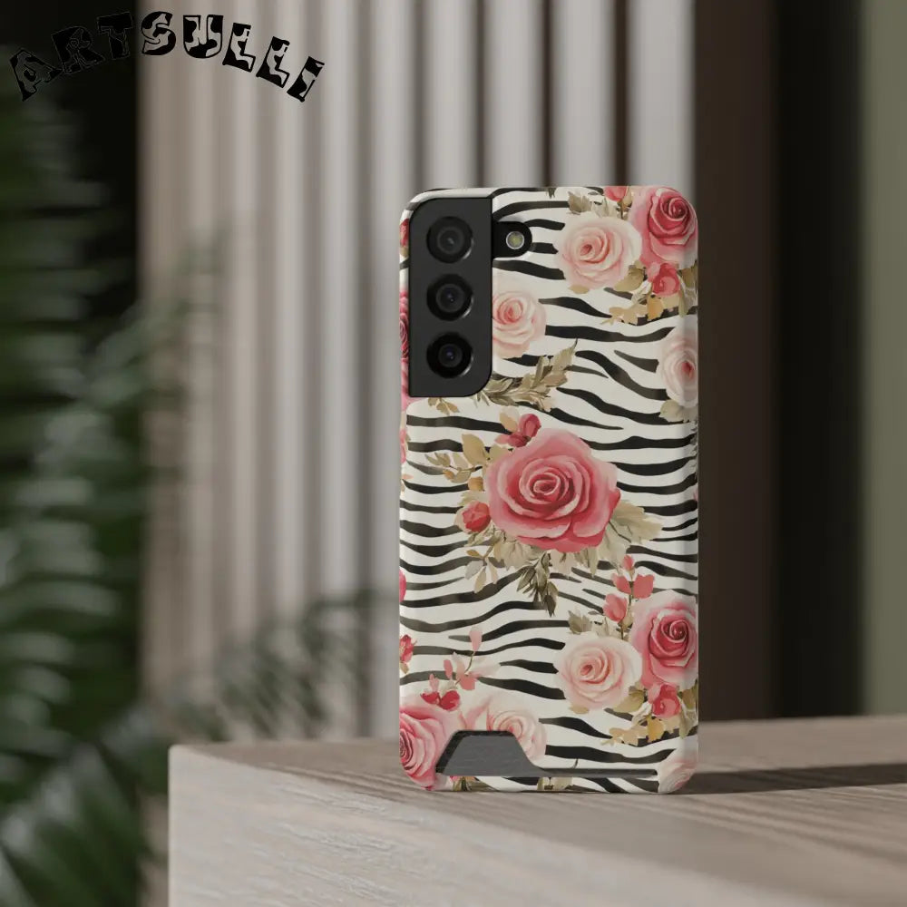 Zebra and Rose Phone Case, Artsulli - Art is Long, Life is Short, Phone Case, , , , , , ,