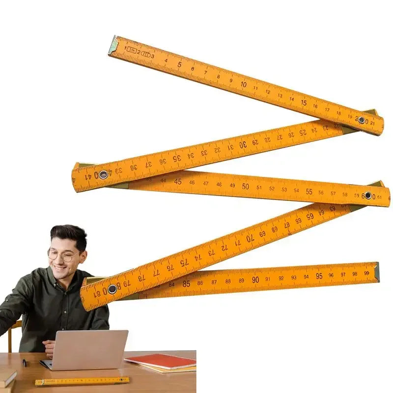 Buy The Best By Artsulli - Art is Long Life Short - Wooden Foldable Ruler Folding 1 Meter Stick Wood Metric Scale Carpenters For School