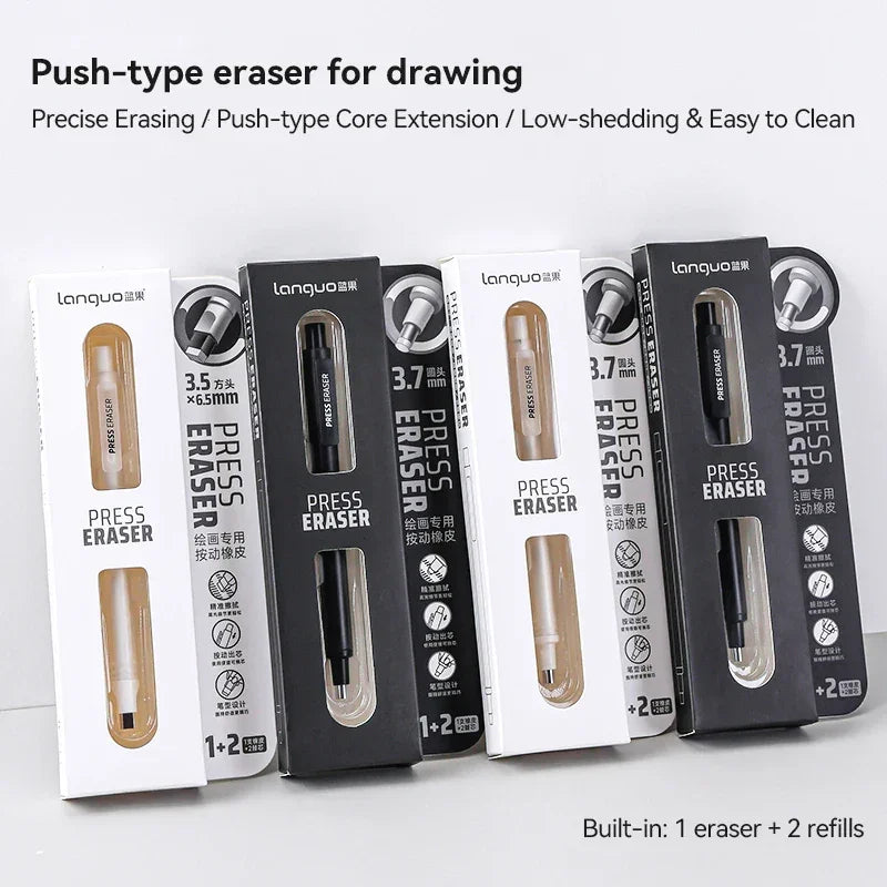 Buy The Best By Artsulli - Art is Long Life Short - Eraser Mechanical Rubber Refillable Pen Sketch Drawing Press Retractable Pencil