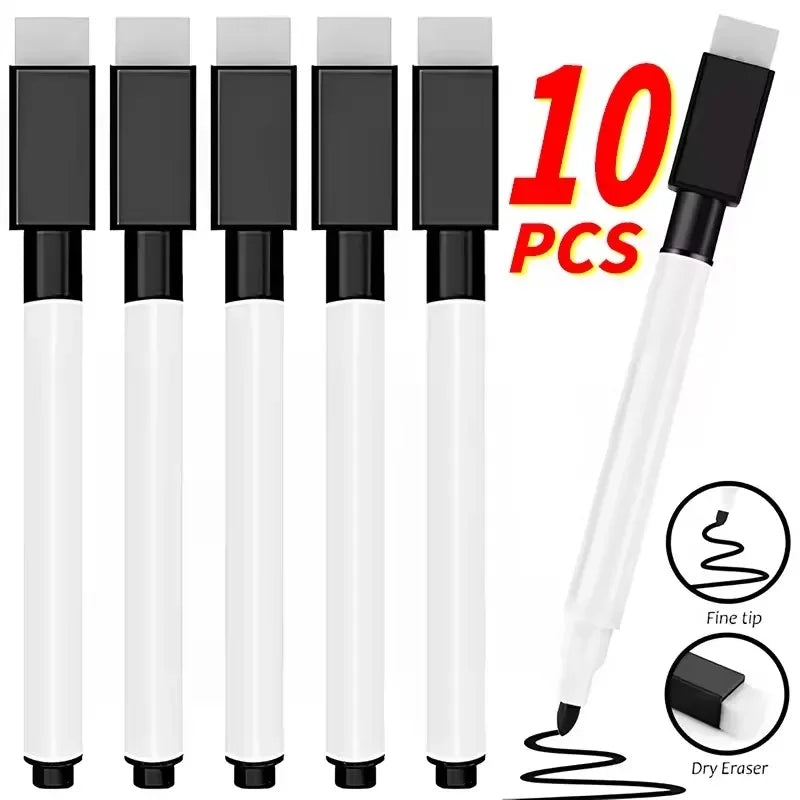Buy The Best By Artsulli - Art is Long Life Short - Whiteboard Marker Pen Black Dry Erase Caps 2 in 1 Markers Writing Drawing Pens