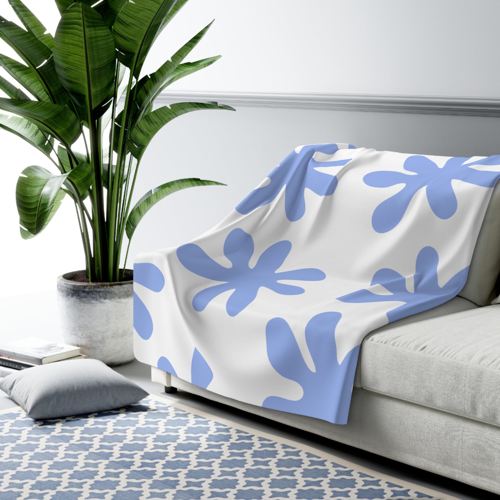Water Splash Sherpa Fleece Blanket, Artsulli - Art is Long, Life is Short, Home Decor, , , , , , , 